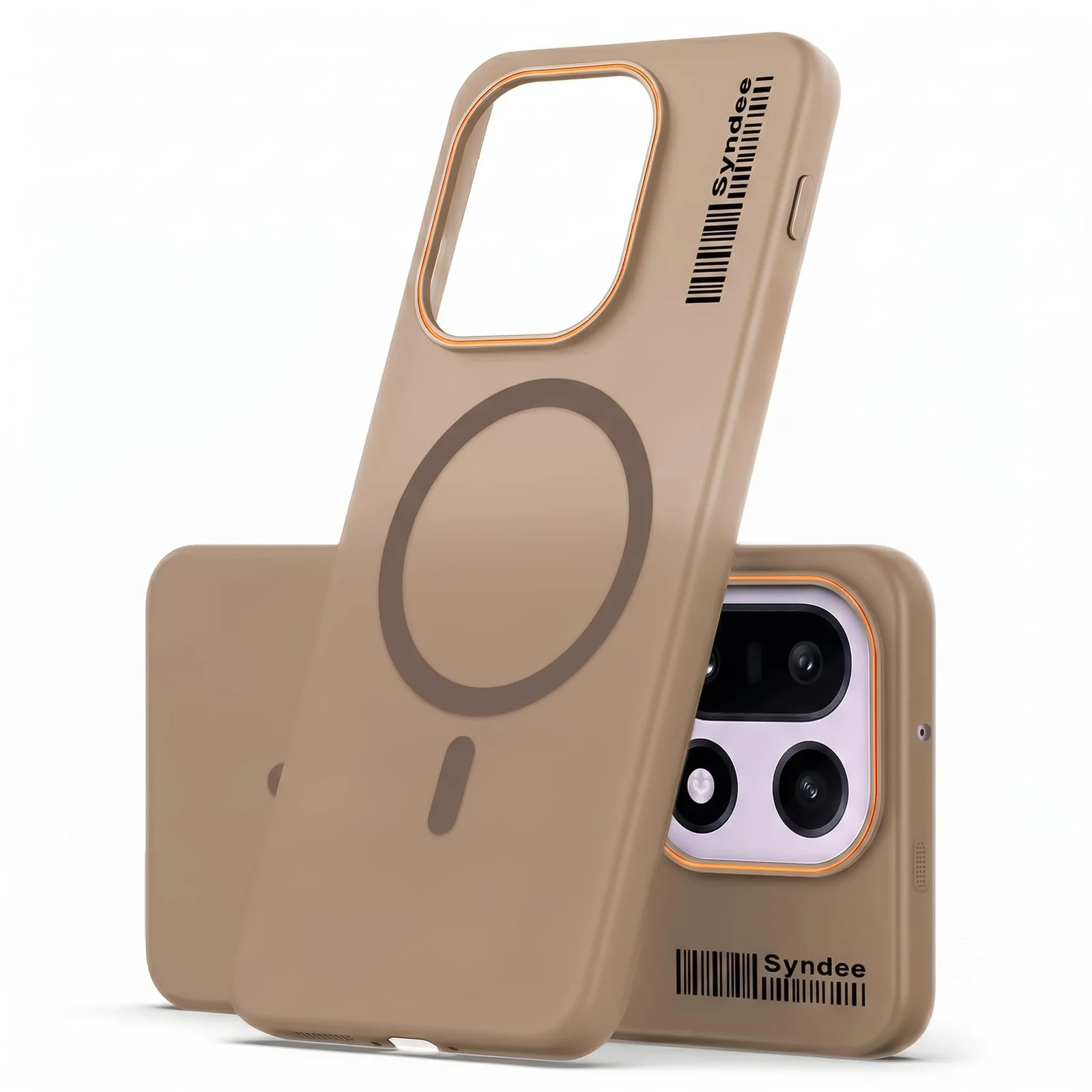 DL3 Mobilak Translucent Matte Case for OnePlus 15 5G, Compatible with MagSafe accessories, Shock-absorbing protection, Integrated ring holder - Brown