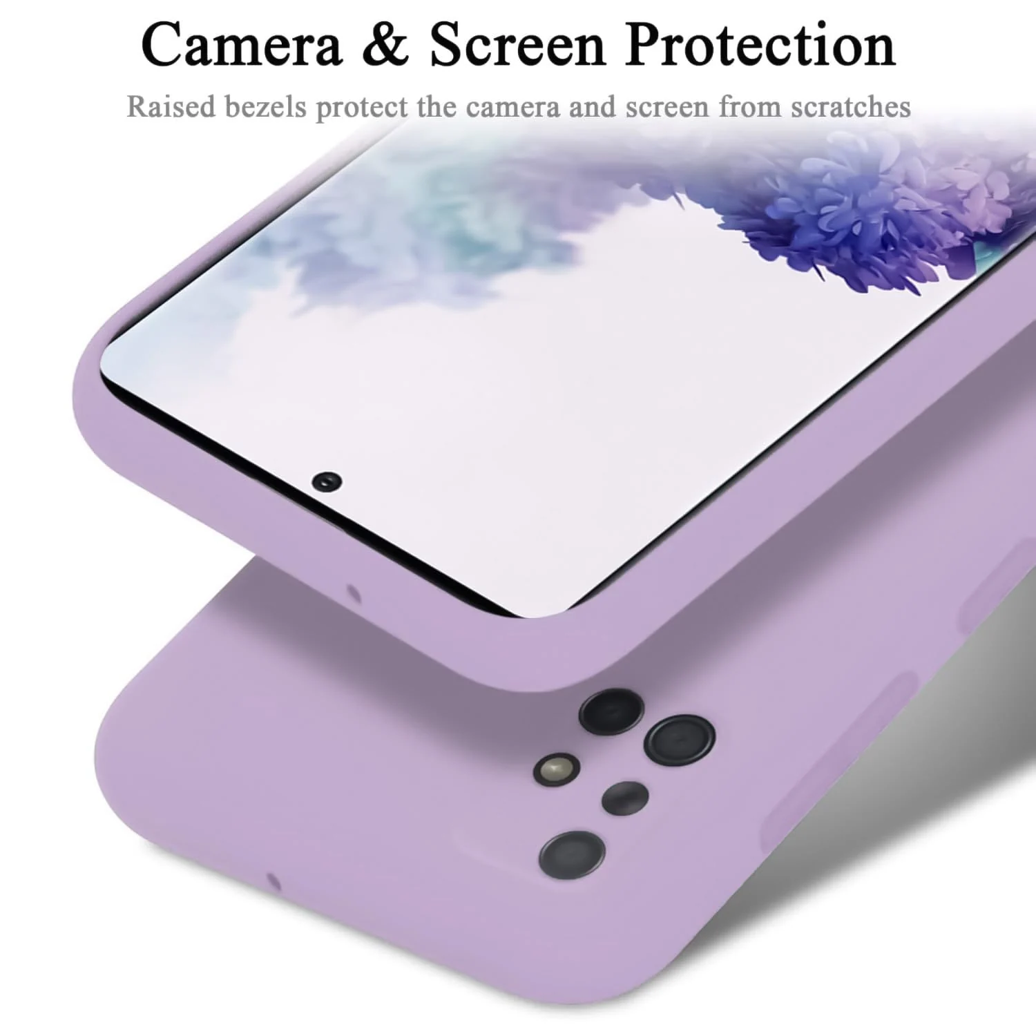 DL3 Mobilak Silicone Protective Case for Samsung Galaxy A71, Shock-absorbing protection, Scratch-resistant surface, Soft microfiber lining - Lavender