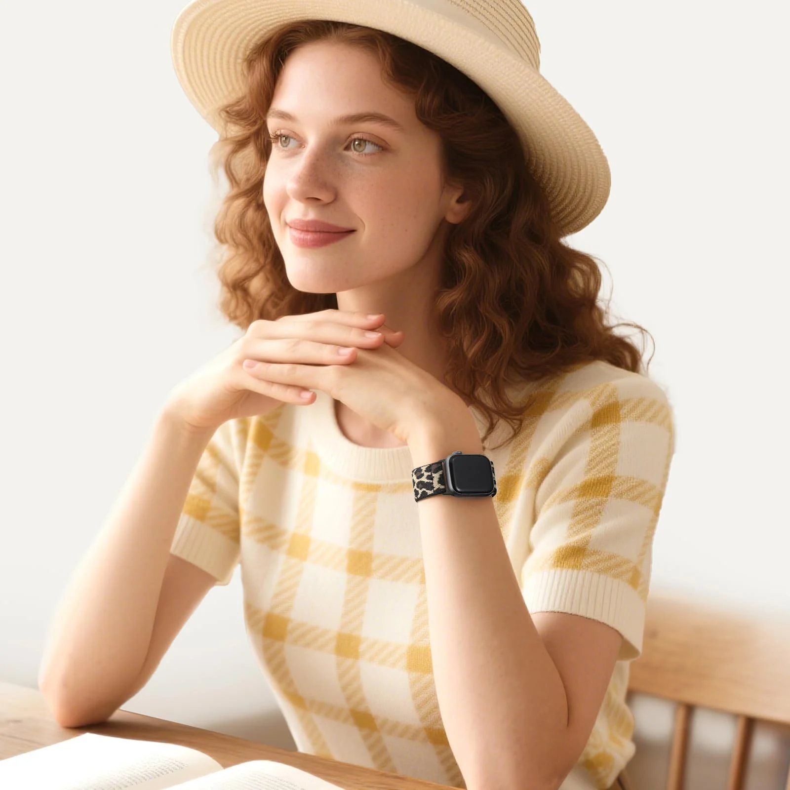DL3 Mobilak Nylon Strap For Redmi Watch 4/Redmi Watch 5/Xiaomi Smart Band 8 Pro/Band 9 Pro, Soft Elastic Nylon Straps, Adjustable Stretchy Sports Replacement Bracelets Wristbands for Women Men - Leopard