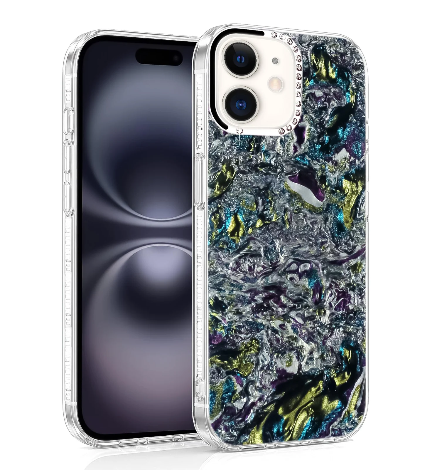 DL3 Mobilak Glitter Rhinestone Protective Case for iPhone 11 with Shockproof Design - Multi Color