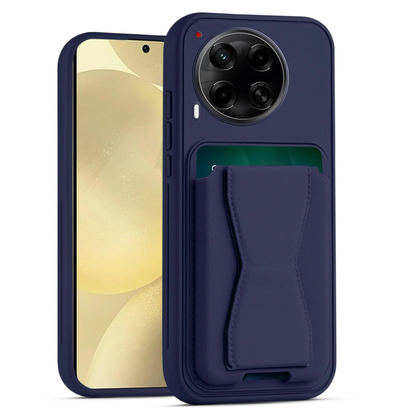DL3 Mobilak Leather Wallet Case Compatible with Tecno Camon 30 4G, Leather Back Cover With TPU Frame, Shockproof Protective Phone Case with Card Holder Stand