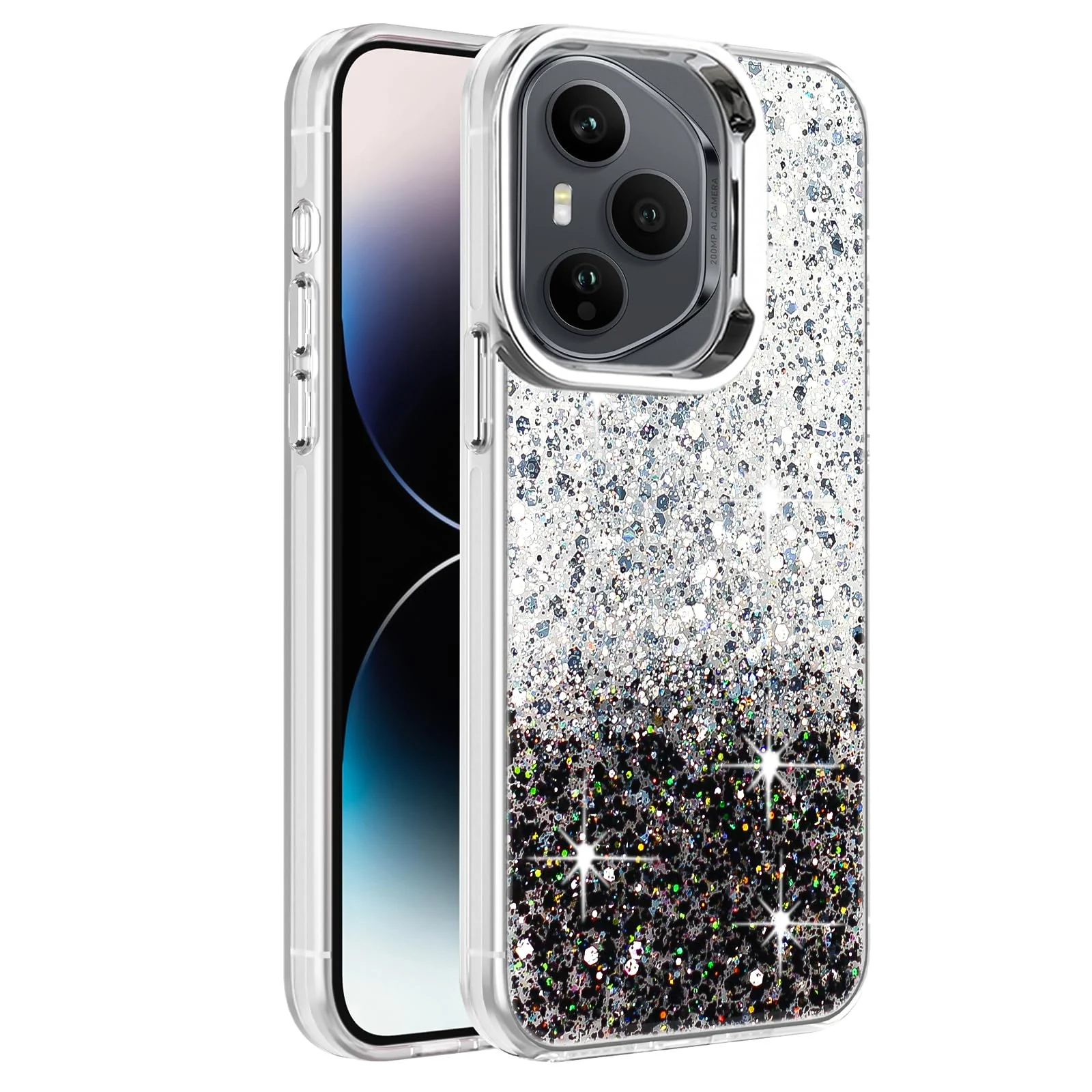 Honor 400 Pro 5G — DL3 Mobilak Glitter Protective Case for Honor 400 Pro 5G, Supports wireless charging, Camera protection, Shock-absorbing protection