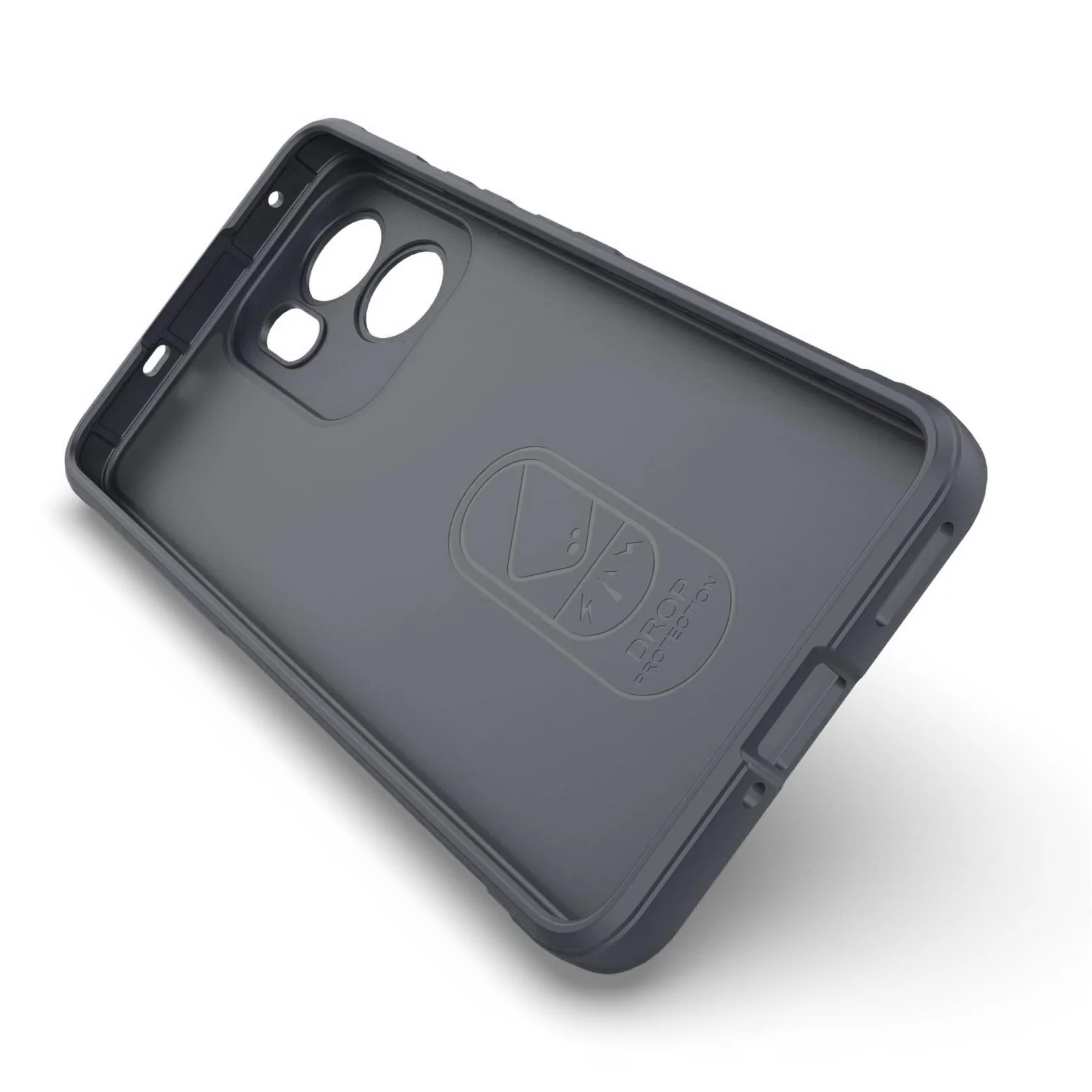 DL3 Mobilak Flexible Silicone and TPU Protective Case with Camera Protection for OPPO Reno 13F - Dark Gray