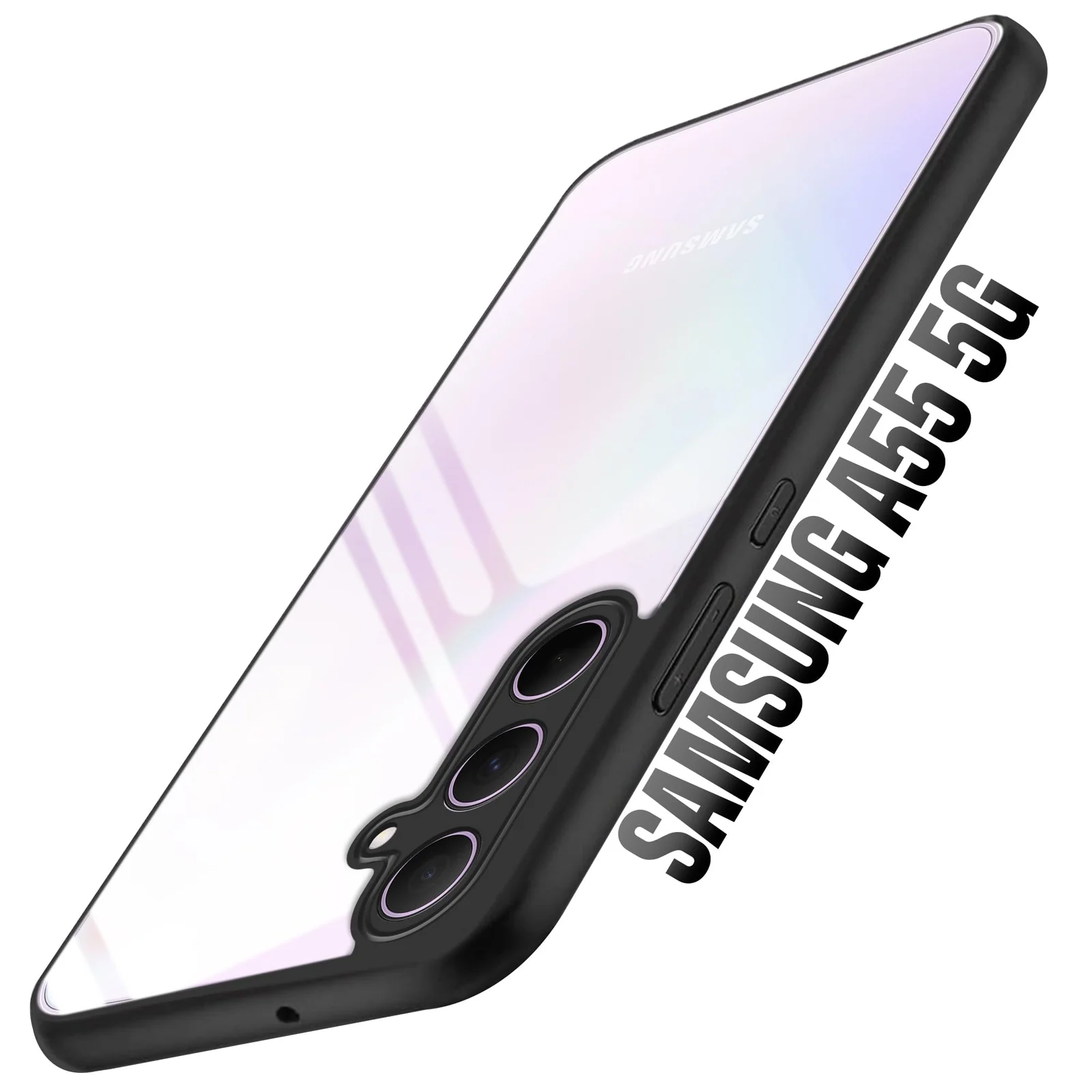 DL3 Mobilak Clear Protective Case for Samsung Galaxy A36 5G | Samsung Galaxy A56 5G - Black