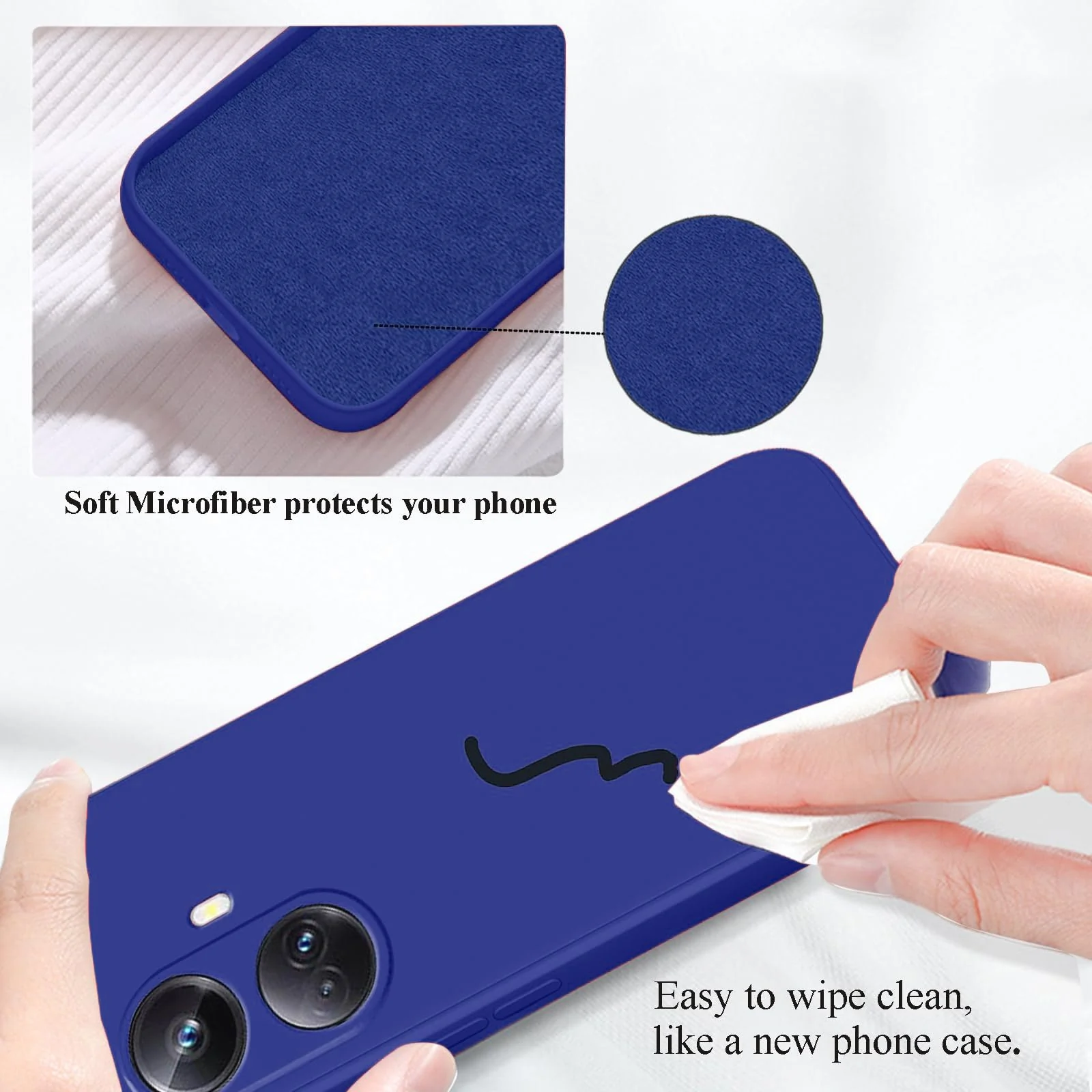 DL3 Mobilak Silicone Protective Case for realme 10 pro plus, Shock-absorbing protection, Scratch-resistant surface, Soft microfiber lining - Pepsi