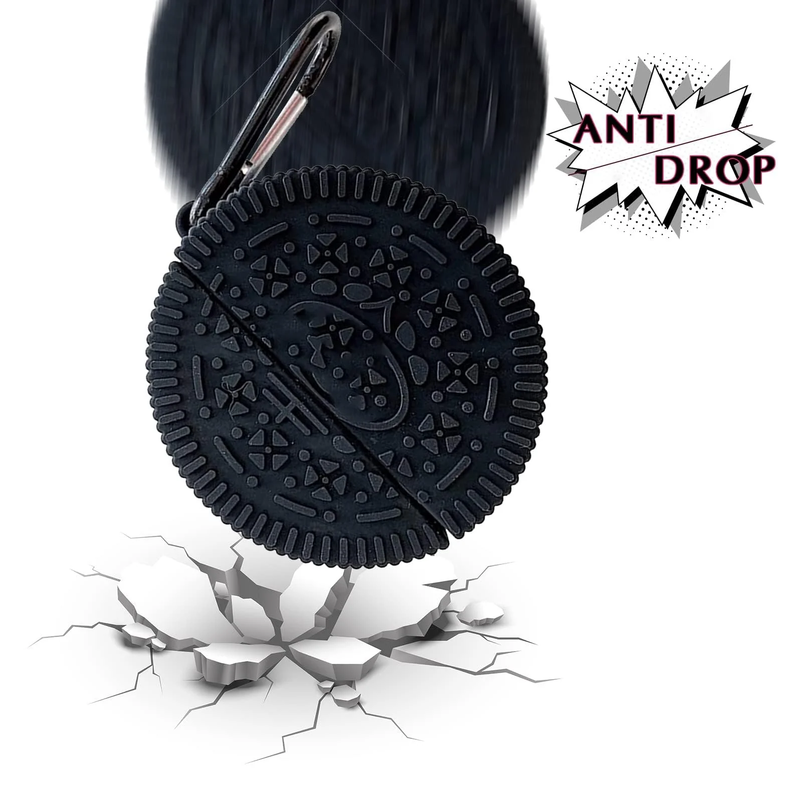 DL3 Mobilak For AirPods Pro Case Soft Silicone Shockproof Cover for Apple AirPods Pro, New 3D Cute Cartoon Creative Fun Case Skin with Keychain Design for AirPods Pro Charging Case 2019 - Oreo