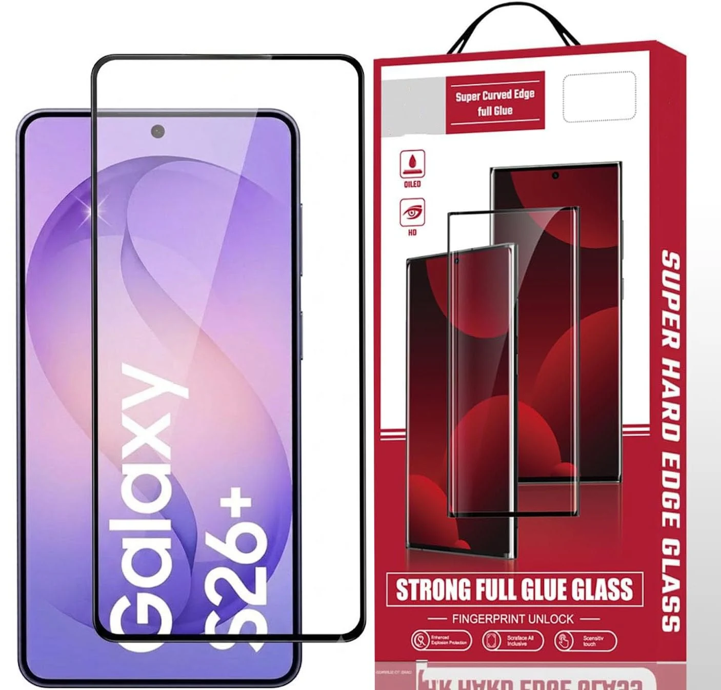 Mobigon Screen Protector for Samsung Galaxy S26+ 5G / S26 Plus 5G, Tempered Glass Screen Saver Premium HD Protective, Scratch Resistant, NO-Bubble, 9H Hardness, Full Coverage Film - Clear