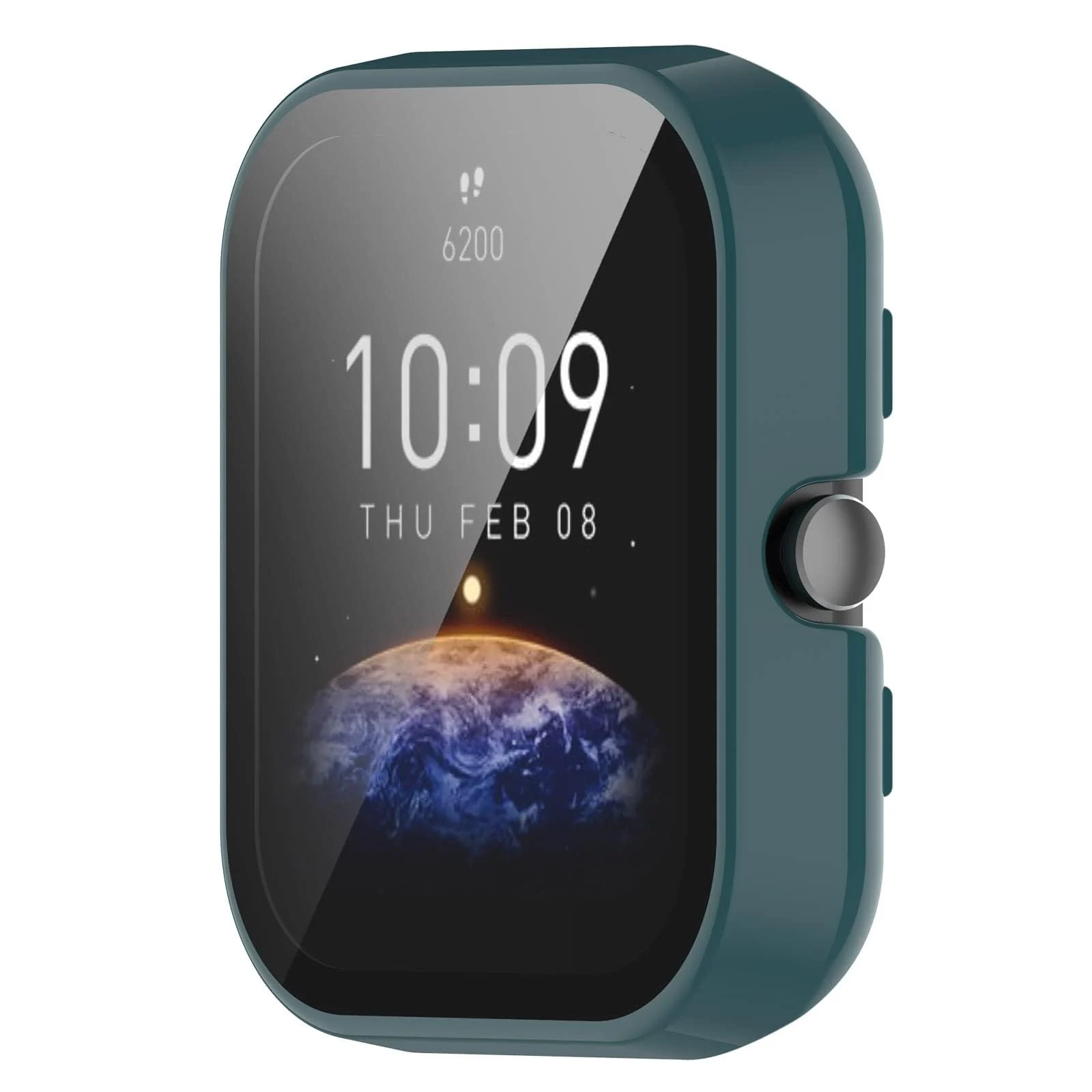 DL3 MOBILAK Full-Coverage Watch Case with Tempered Glass for Amazfit Bip 3 / Bip 3 Pro, Green
