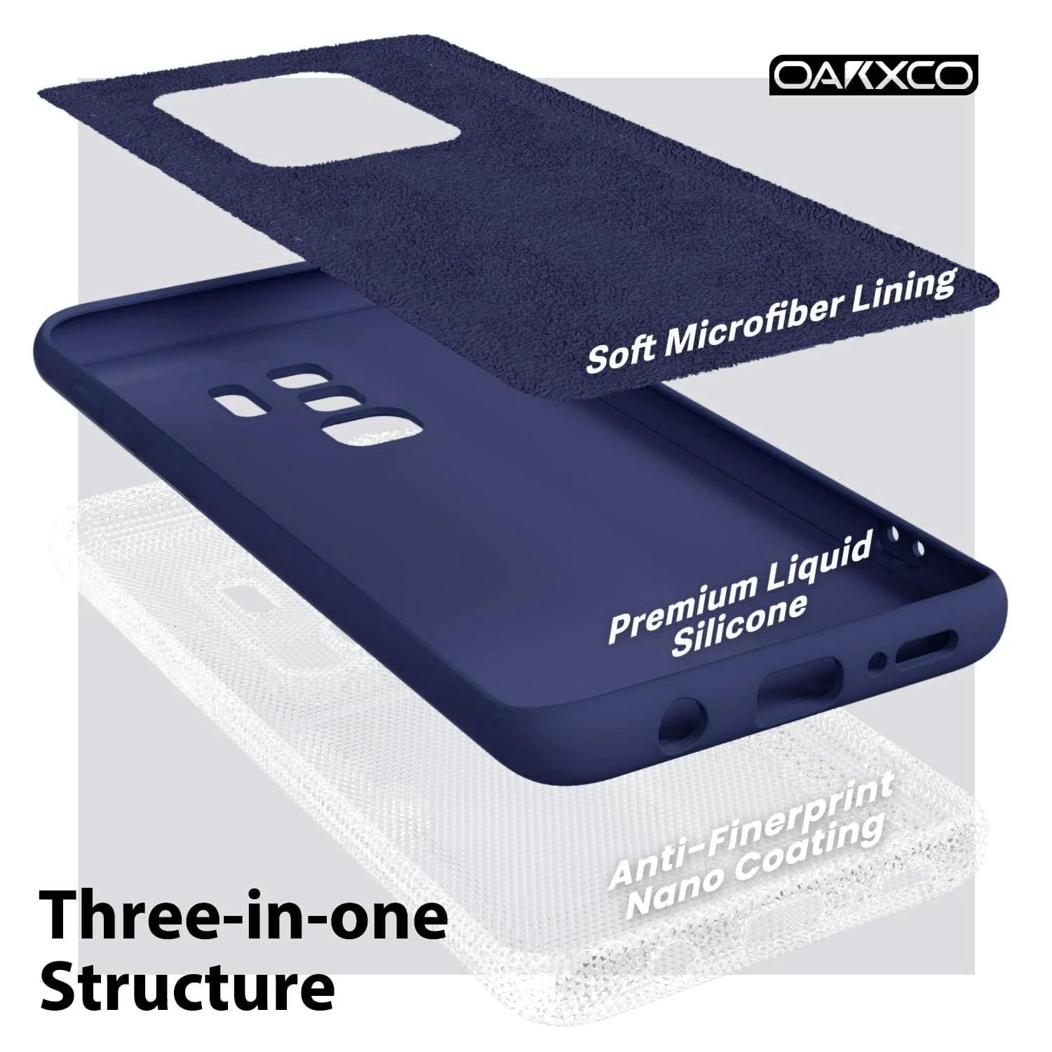 DL3 Mobilak Liquid Silicone Protective Case with Soft Microfiber Lining with Full Camera Protection for Samsung Galaxy S9 Plus - Blue 2