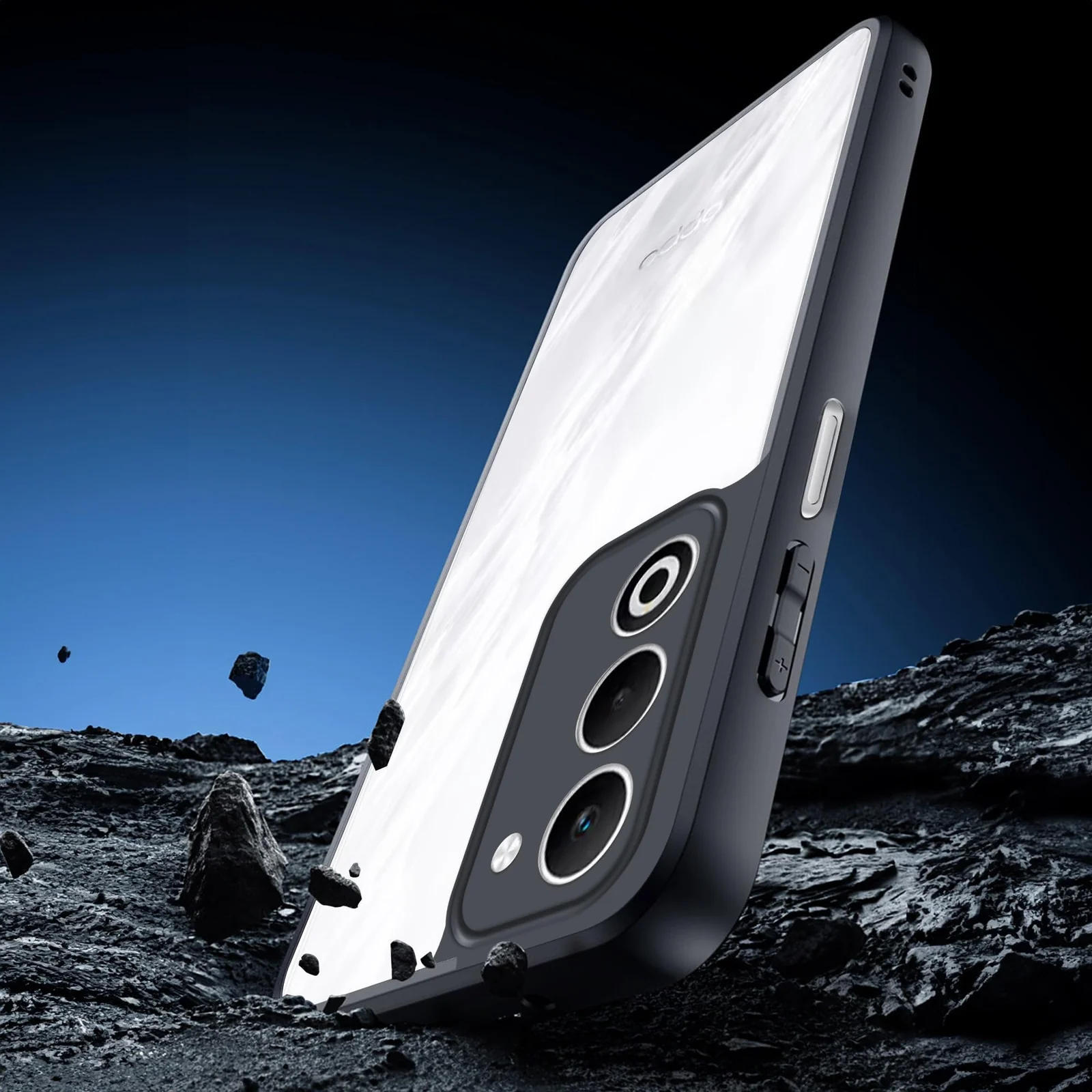 DL3 Mobilak Clear TPU Case for OPPO A5 4G, Camera protection, Shock-absorbing protection, Scratch-resistant surface - Black