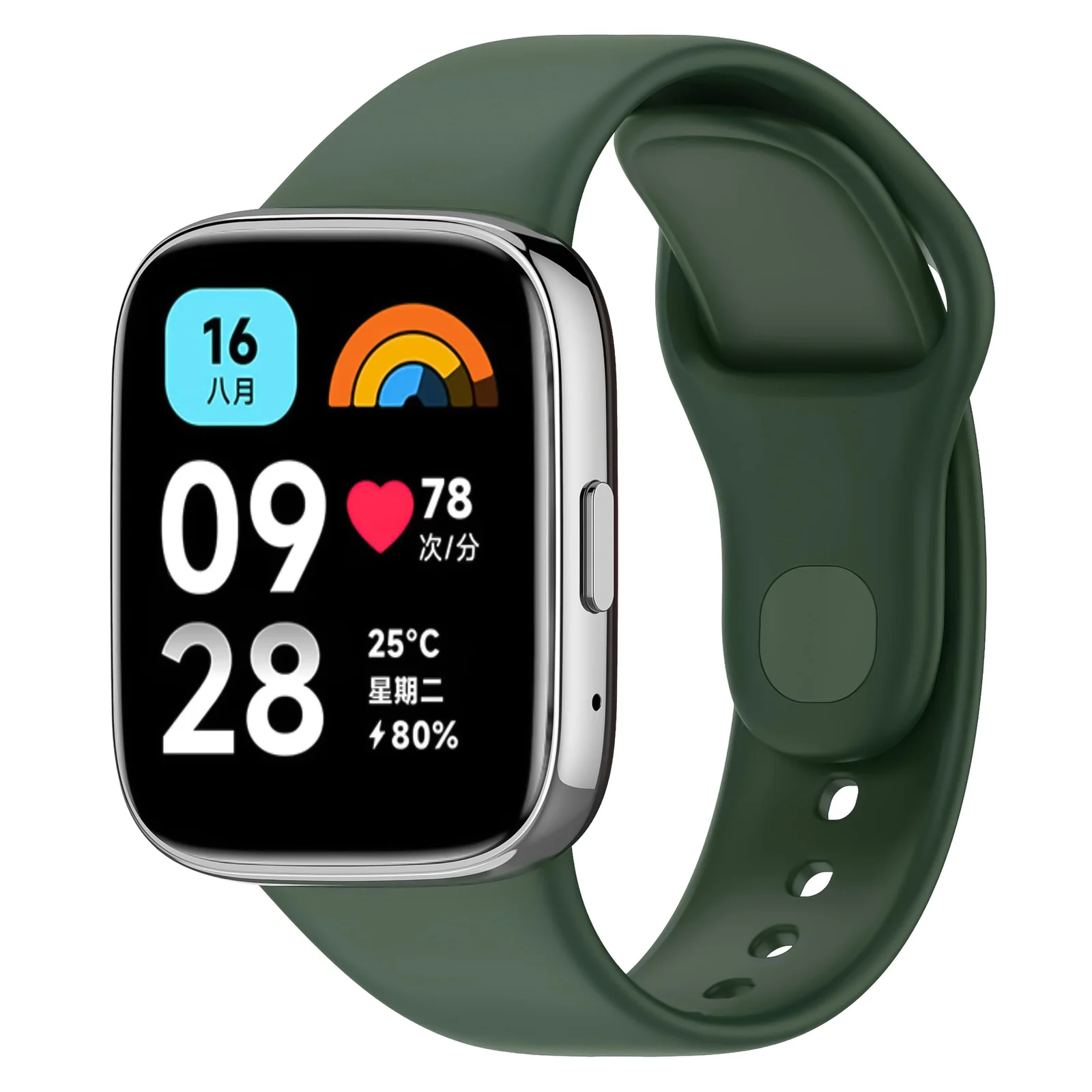 DL3 Mobilak Strap Silicone Compatible With Xiaomi Redmi Watch 3 Active/Redmi Watch 3 Lite, Sport Silicone Watch Band Wrist Strap, Bracelet Wristband Wrist Strap