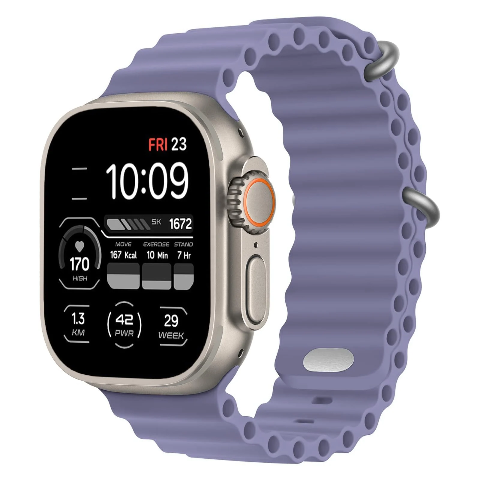 42MM/44MM/45MM/49MM — DL3 Mobilak Ocean Band For Apple Watch Ultra 49mm 45mm 44mm 42mm, Waterproof Soft Silicone Sport Wristbands Replacement Strap iWatch Ultra SE 8 7 6 5 4 3 2 1 (42MM/44MM/45MM/49MM)