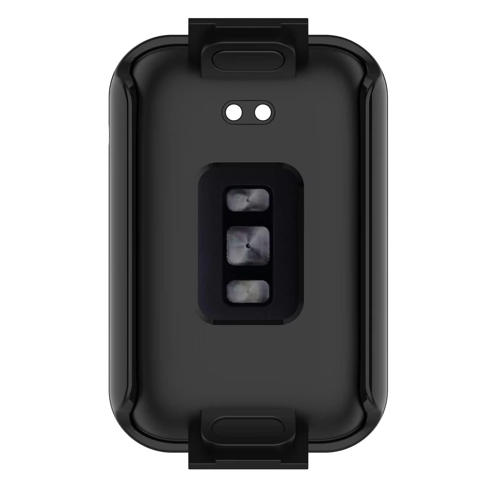 DL3 Mobilak Case for Xiaomi Mi Band 7 Pro, Bumper Full Coverage Hard Overall Protective Cover, Built-in Tempered Glass Screen Protector Film High Sensitivity For Xiaomi Smart Band 7 Pro - Black