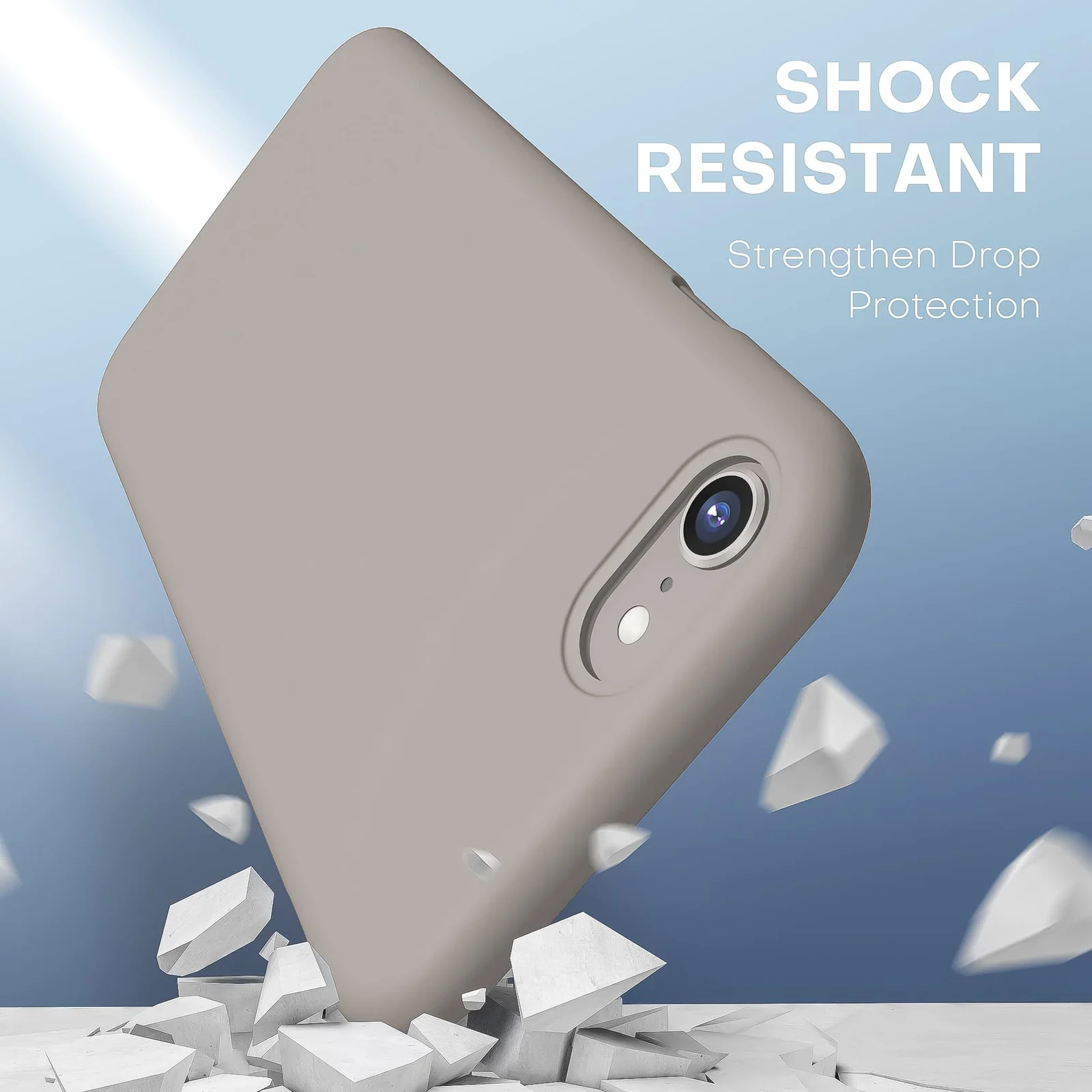 DL3 Mobilak Liquid Silicone Case for iPhone 7 / 8, Shock-absorbing protection, Scratch-resistant surface, Slim, lightweight profile - Off White