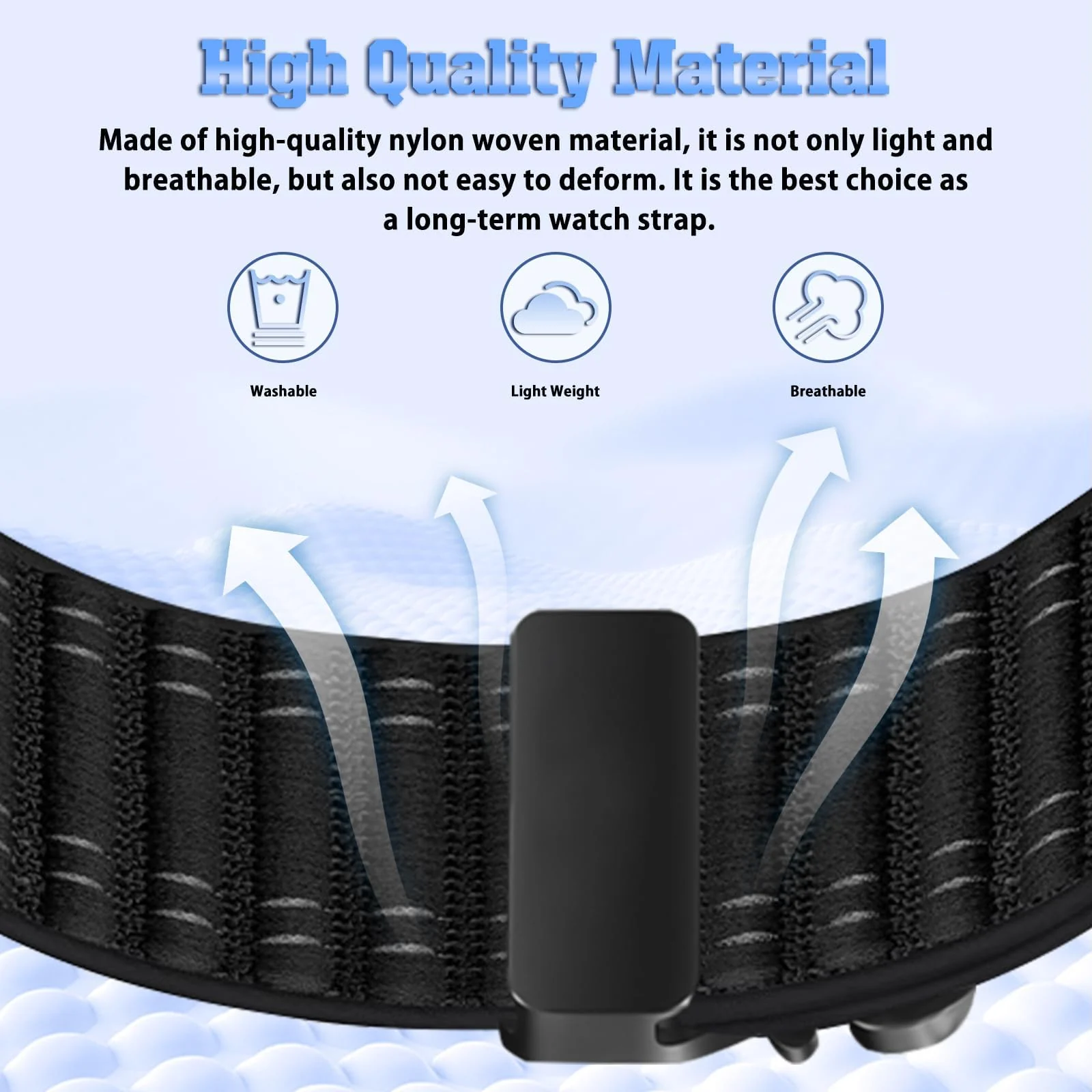 DL3 Mobilak Stretchy Nylon Strap for Apple Watch Ultra 3 2 1 Strap 49mm 46mm 45mm 44mm 42mm iWatch Straps for Men Women, Parachute Clasp Elastic Sport Band for Apple Watch Series 11 10 9 8 7 6 5 4 3 SE/2 - A-black