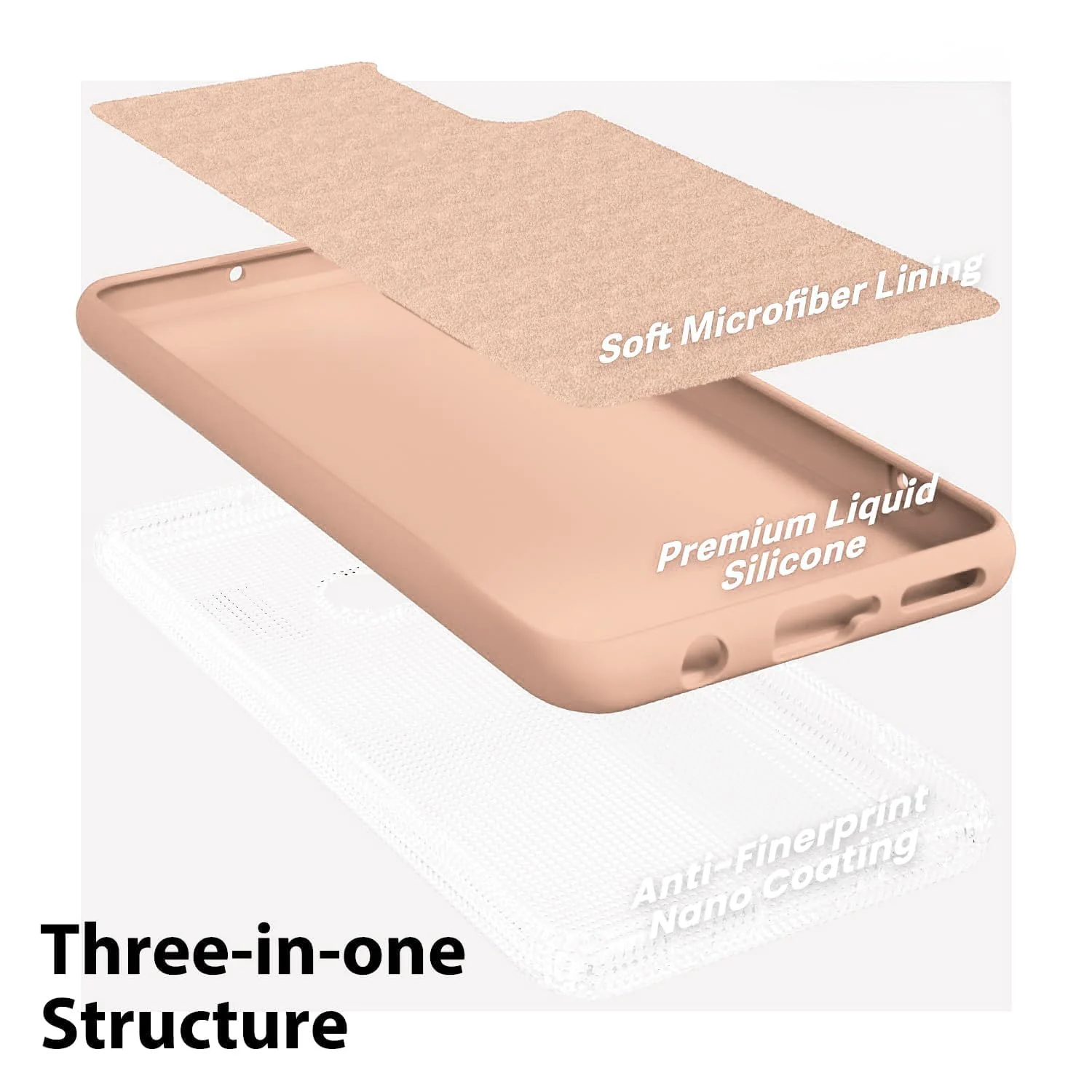 DL3 Mobilak Xiaomi Mi 9 Lite Case, Soft Flexible Liquid Silicone Gel Rubber Bumper Cover, Full Body Shockproof Protective Phone Case - Light Orange