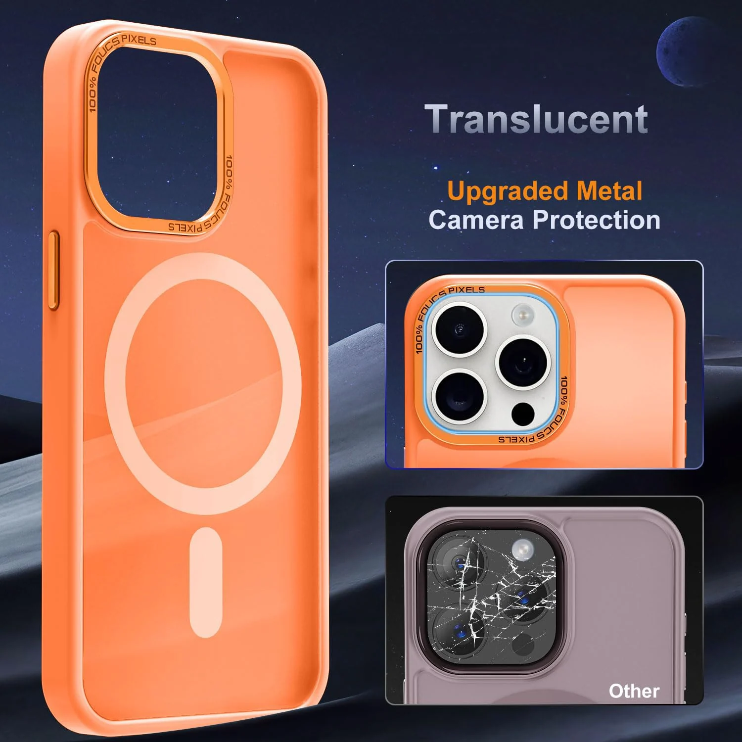 DL3 MOBILAK Protective Phone Case for Apple iPhone 16 Pro Max - Orange