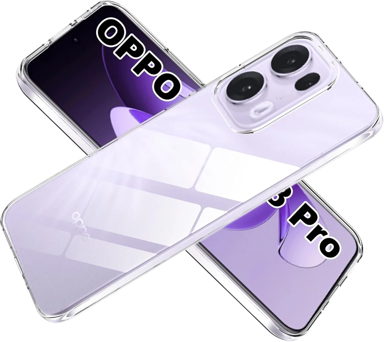 DL3 Mobilak Case Compatible with OPPO Reno 13 Pro 5G Case Crystal Soft TPU Gel Case Flexible Silicone Anti-Scratch TPU Cover - Clear
