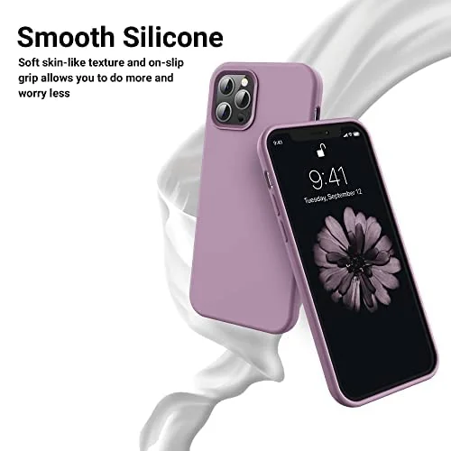 DL3 Mobilak Liquid Silicone Protective Case for iPhone 11 Pro (5.8 Inch) with Camera Protection and Microfiber Lining - Lilac Purple