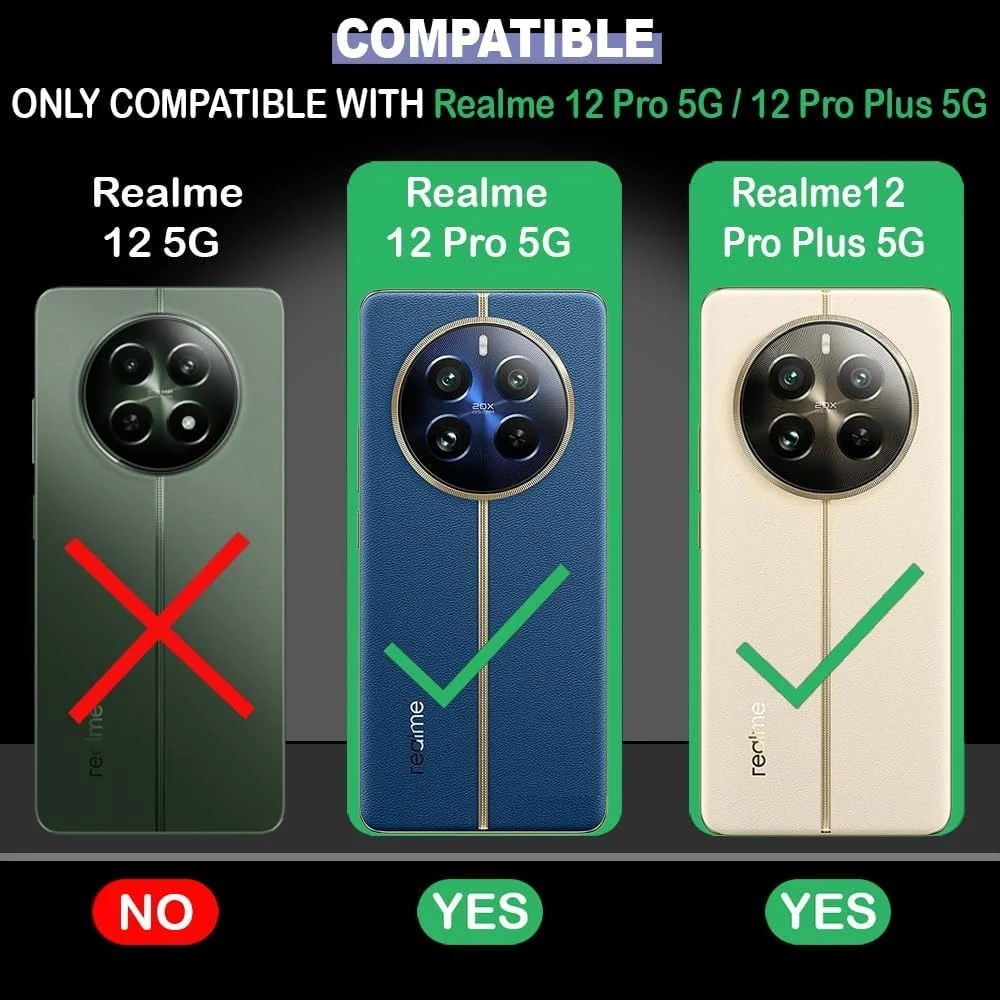 DL3 Mobilak Case Compatible with realme 12 Pro & realme 12 Pro+ Plus 5G Case Crystal Soft TPU Gel Case Flexible Silicone Anti-Scratch Camera Protection TPU Cover - Clear