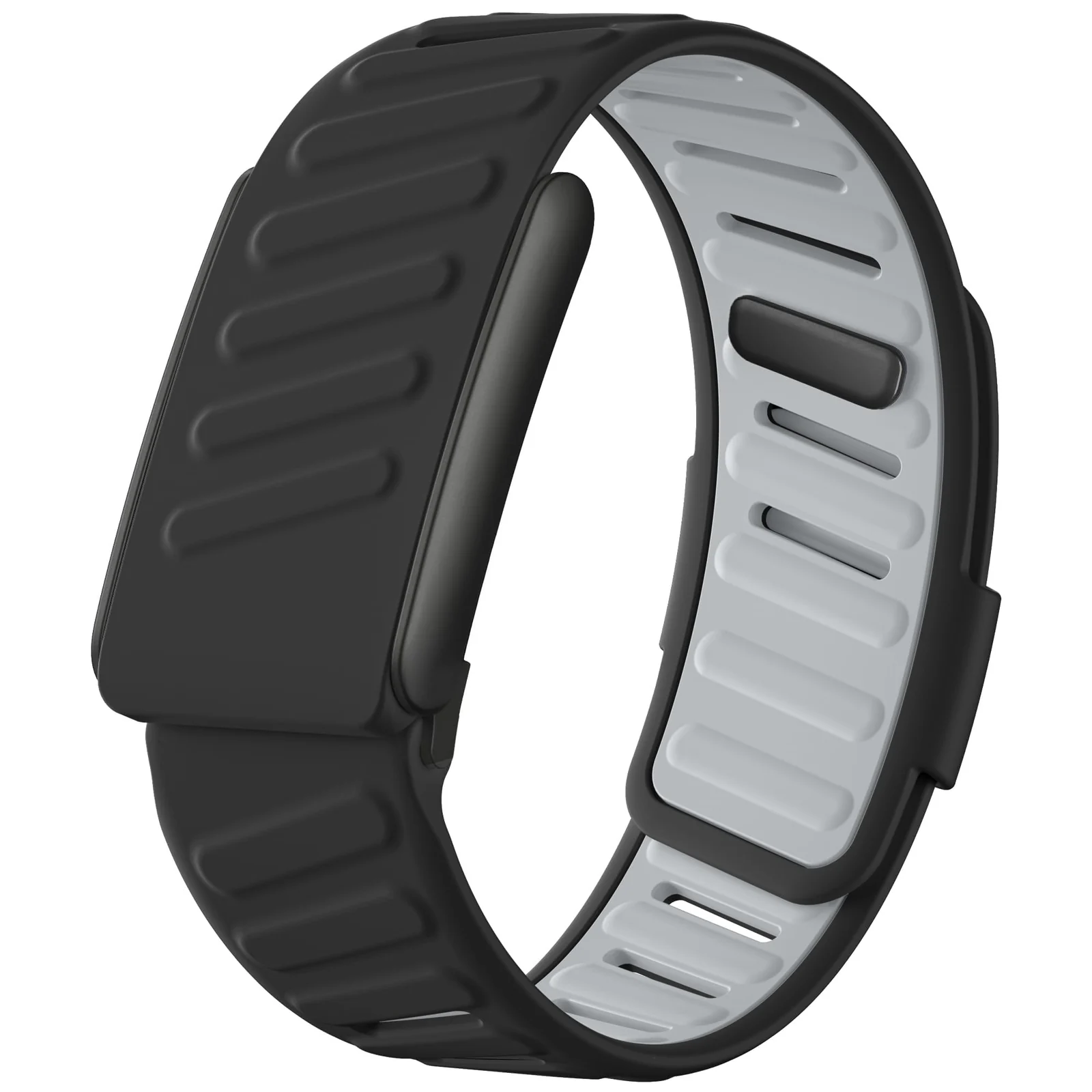 MOBIGON Breathable Silicone Sport Strap for WHOOP 5.0 One / Peak (Not Life), Black / Gray