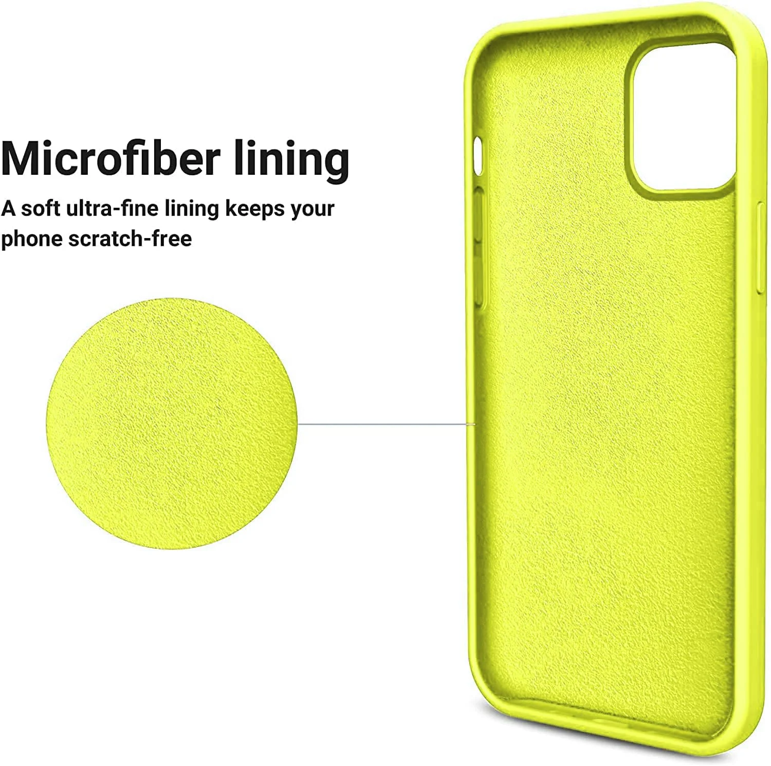 DL3 Mobilak Compatible with iPhone 11 Pro (5.8 Inch) Case, Liquid Silicone Case, Full Body Protective Cover, Shockproof, Slim Phone Case, Anti-Scratch Soft Microfiber Lining - Lemon