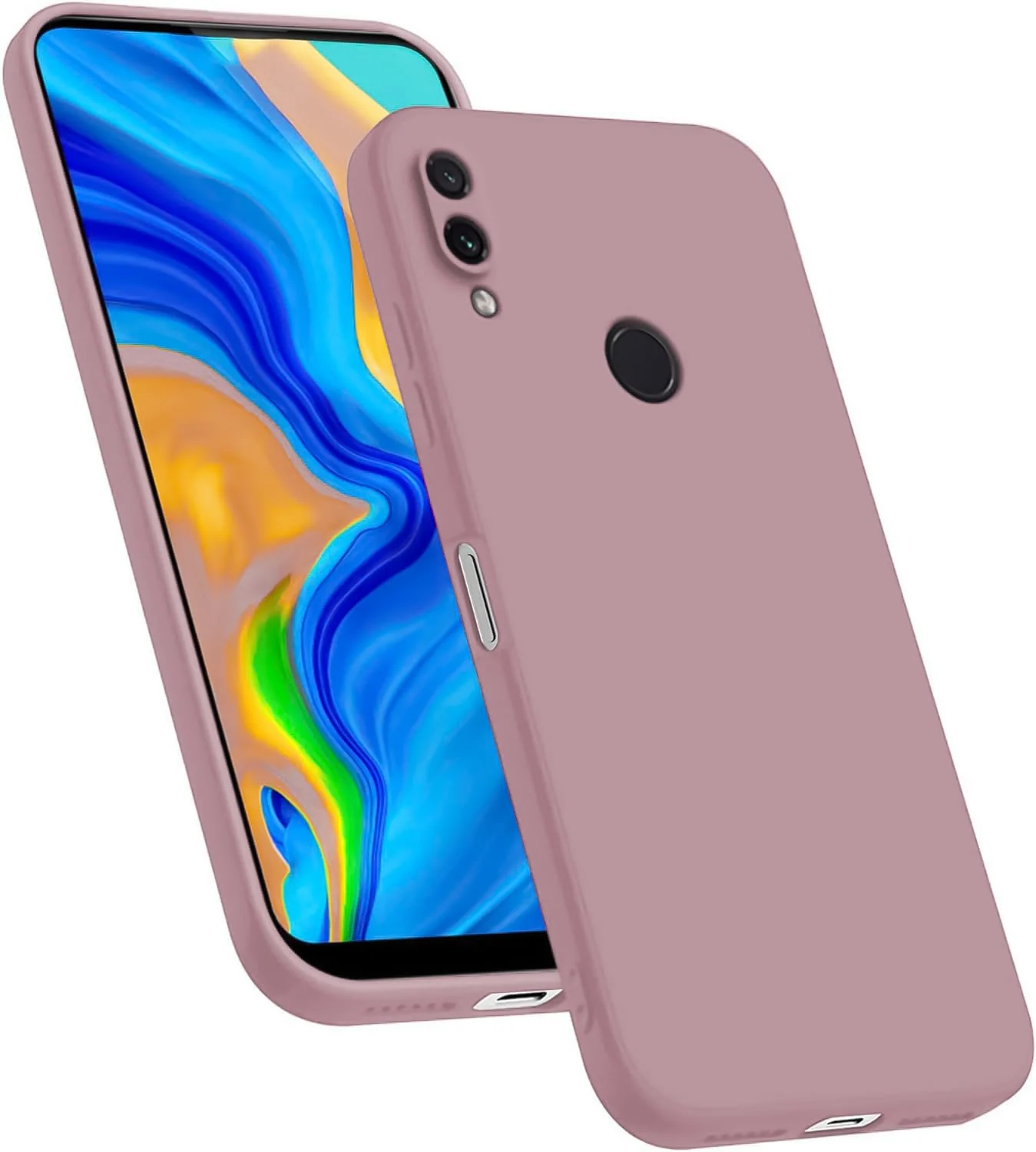 Dl3 Mobilak Xiaomi Redmi Note 7 / Note 7 Pro Case,Soft Flexible Silicone Gel Rubber Bumper Cover,Full Body Shockproof Protective Phone Case (Win Red)