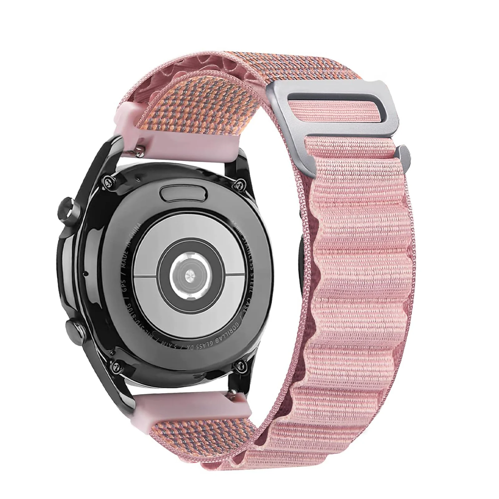 DL3 Mobilak Alpine Loop Band Sport Nylon 22MM For Samsung Galaxy Watch 3 45mm/Watch 46mm/Gear S3/Huawei watch GT4 46MM/GT3 46MM/Watch 3&4/Watch 3&4 Pro/GT2E/GT2 Pro/GT2 46MM/Amazfit GTR 2/2e/3/3 Pro/4 - Pink