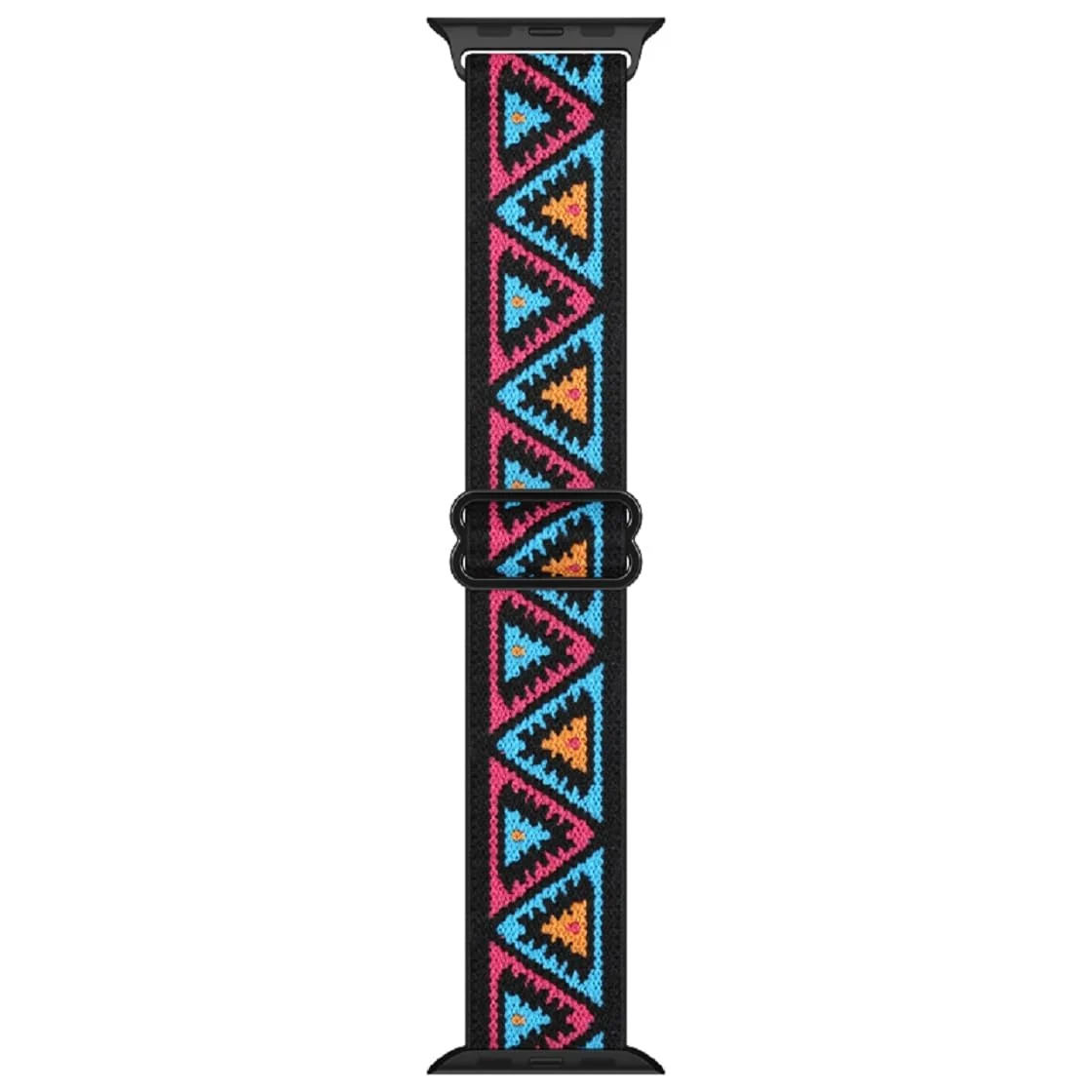 DL3 Mobilak Nylon Solo Loop Stretchy Straps For Apple Watch Band 49mm 45mm 44mm 42mm 41mm 40mm 38mm, Elastic Wristbands for Series 8 Ultra 7 6 5 4 3 2 1 Se (triangle, 42MM/44MM/45MM/49MM) - Red blue triangle