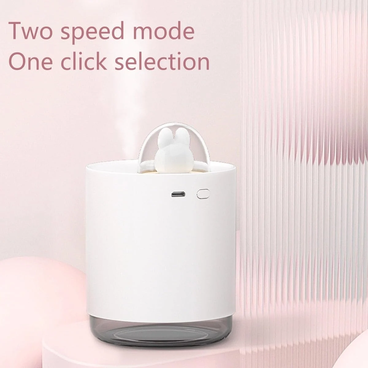 Mobigon Wood Cool Mist Ultrasonic Humidifier for Room Moisture, Aroma Diffuser for Home, 300ml Essential Oil Diffuser with 7 Colorful Night Light, Auto Shut-Off, Home, Office, car - C.White