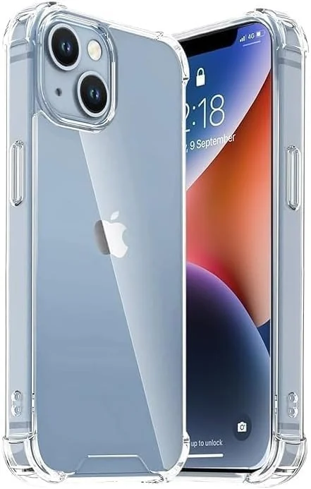 DL3 MOBILAK Case Compatible with iPhone 13, Cover Silicone Transparent TPU Gorilla Anti-shock Shockproof Corners - Clear