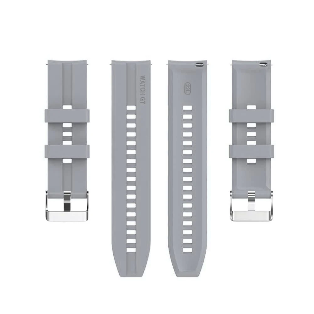 DL3 Mobilak Silicone Band 20MM For Samsung Gear Sport/Watch 6/5/4 40mm 44mm/Watch 6 Classic 43mm 47mm/ 5 Pro 45mm/S2 classic/Active 2 40mm 44mm/Amazfit GTS/2/2e/GTS3/3 Pro/GTS4/2 Mini/3 Mini/4Mini - Gray