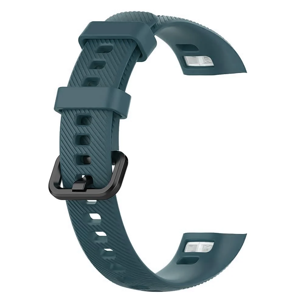 DL3 Mobilak Compatible for Honor Band 5/Honor Band 4 Strap, Soft Silicone Sport Wristband Adjustable Accessory Bracelet Replacement Band for Honor Band 5/Band 4 - Dark Green
