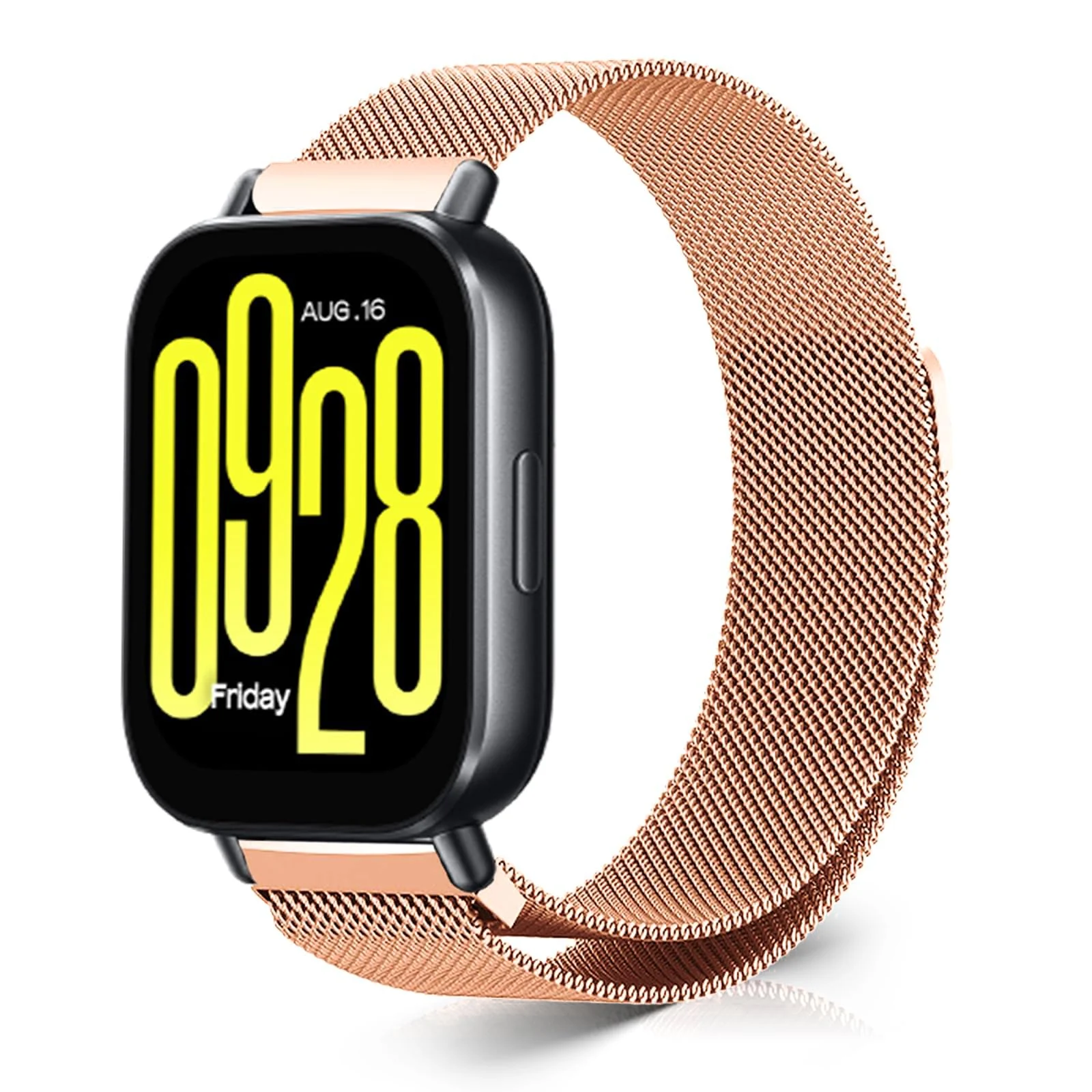 Dl3 Mobilak Bracelet for Xiaomi Redmi Watch 5 Active/5 Lite, Milanese Magnetic Clasp Stainless Steel Metal Band 22mm Watch Strap for Xiaomi Watch S4/S4 Sport/S3/S1/S1 Pro/S1 Active/2/2 Pro - Pink
