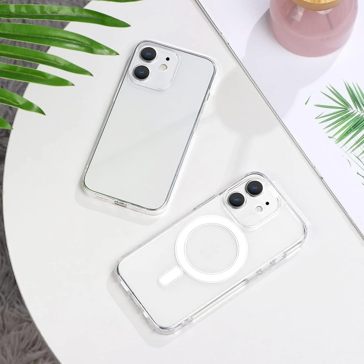 DL3 Mobilak for iPhone 11 (6.1 Inch) Case [Compatible with MagSafe] [Strong Magnet] [Non-Yellowing] Magnetic Slim Thin Bumper Phone Cover, Lightweight, and Durable - Clear
