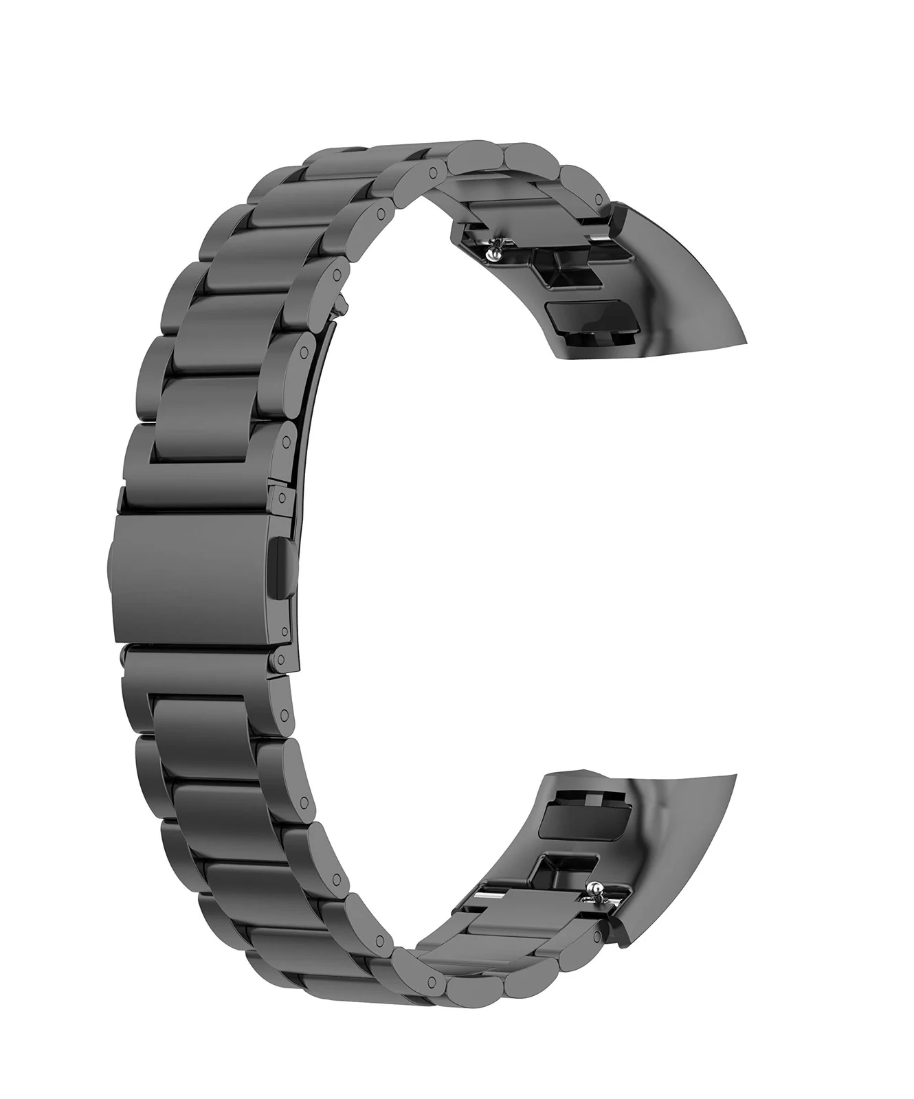 DL3 Mobilak Metal Strap Compatible With HONOR Band 5 and 4 - Adjustable Stainless Steel Buckle Wristband Replacement for Honor Band 5/4 - Black