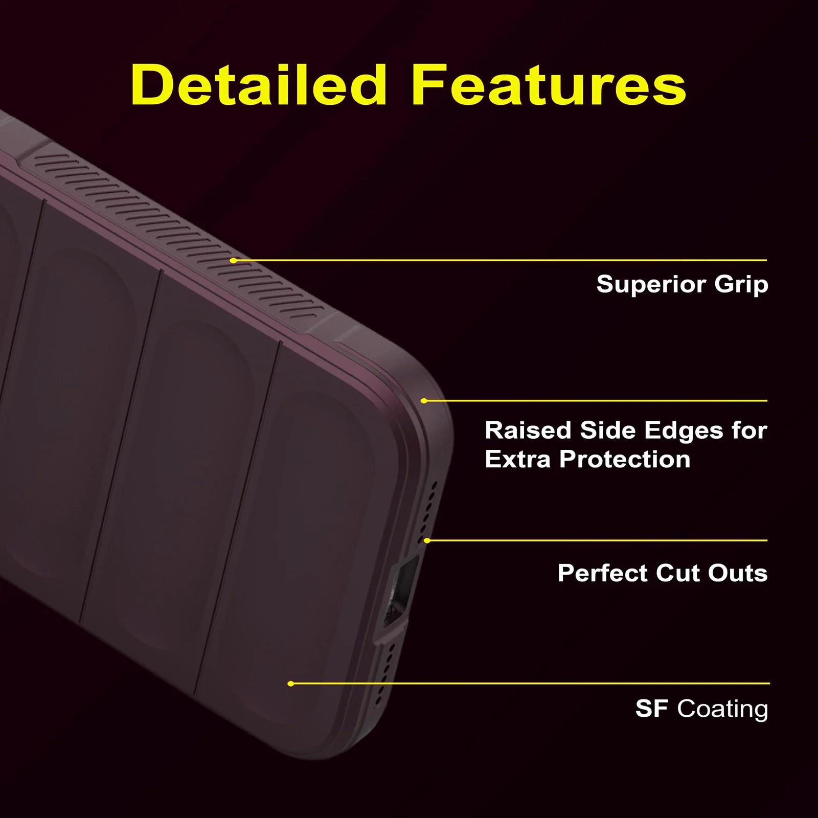 DL3 Mobilak Silicone Case for Apple iPhone 12 Heavy Duty Protective [Slim Fit] Shockproof Soft Flexible Protective Design Shock-Absorption TPU Cover With Camera Protection - Wine Red