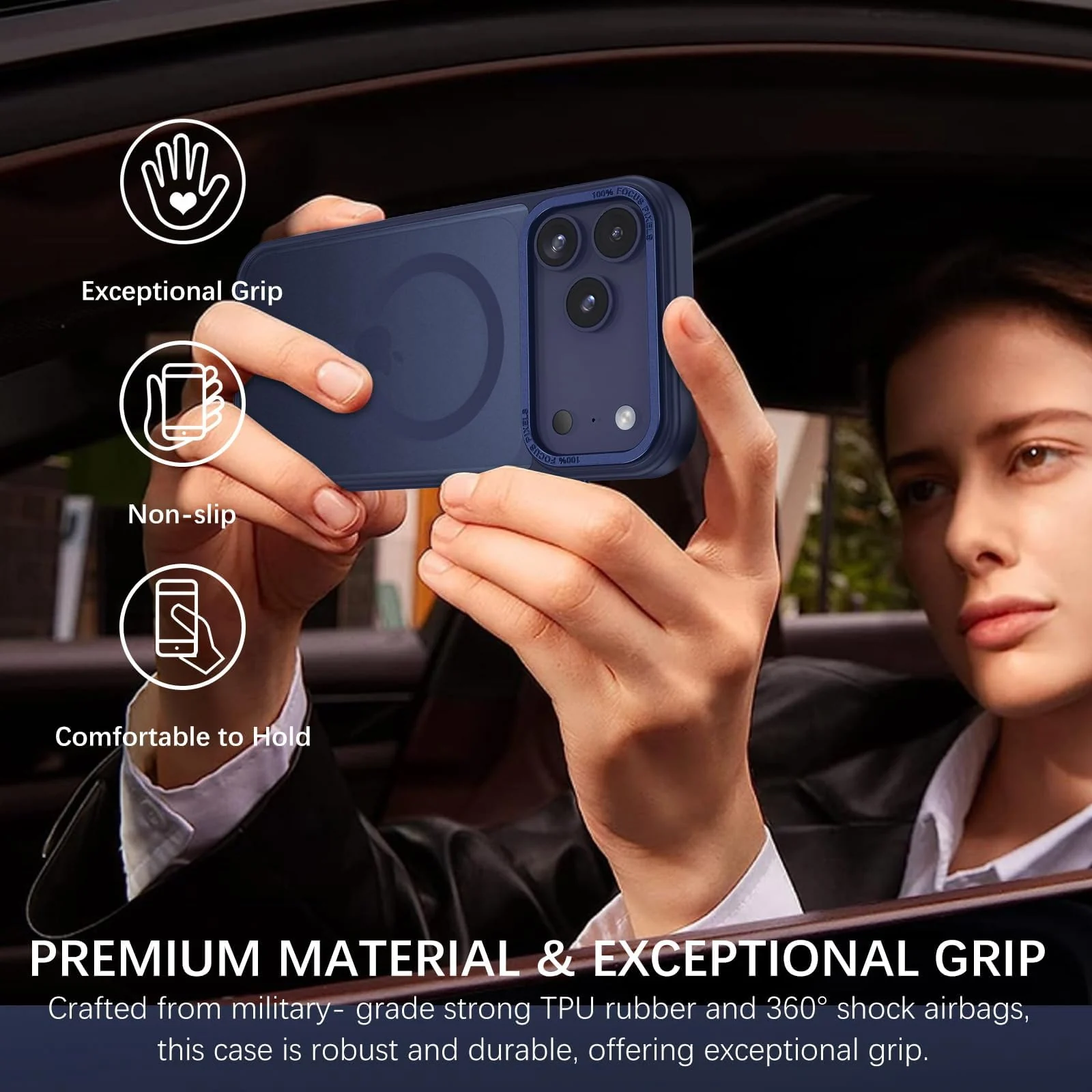 DL3 MOBILAK Protective Phone Case for Apple iPhone 18 Pro and 17 Pro - Blue