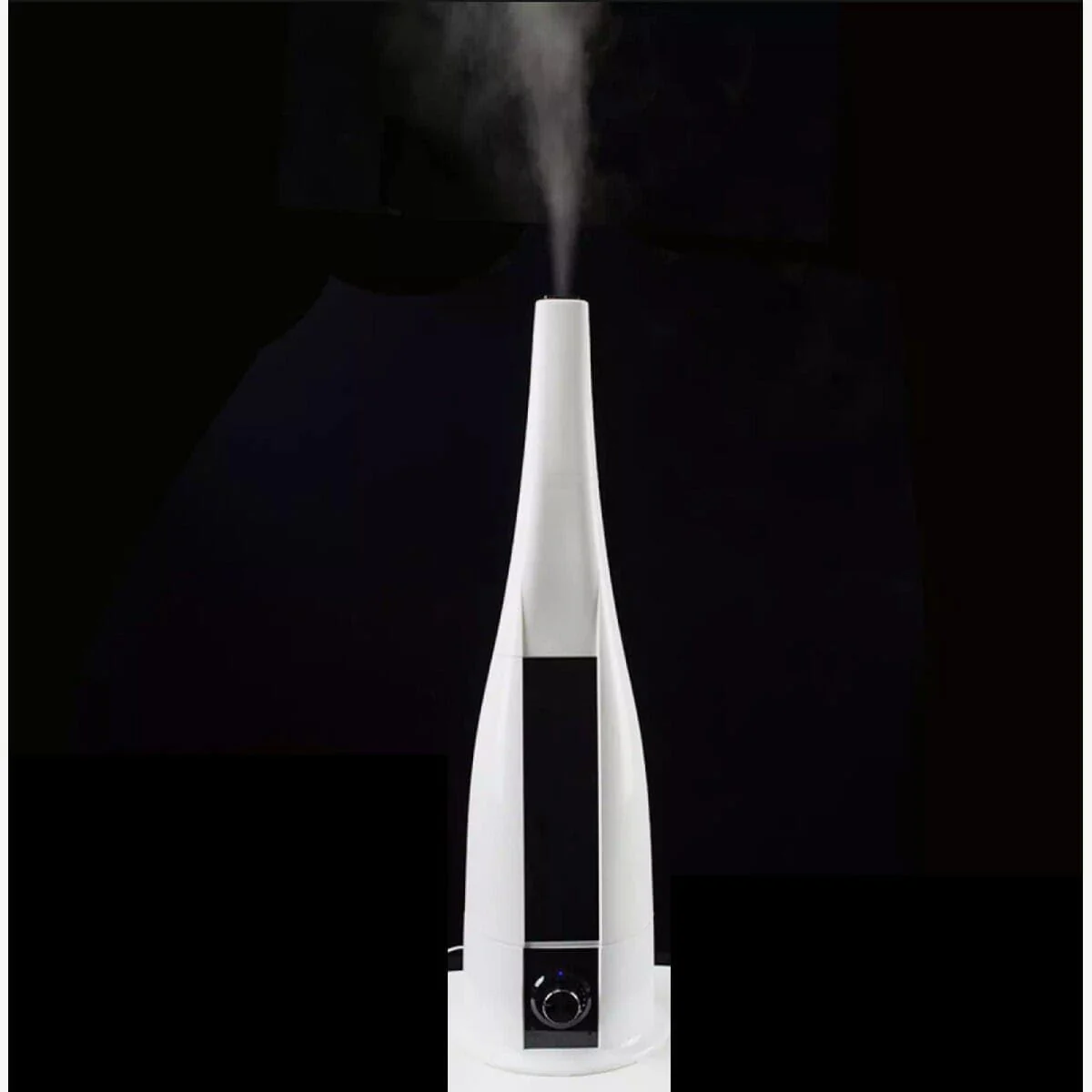 Mobigon 6 Litres Humidifier for Room, Cool Mist Ultrasonic Humidifier/Essential Oil Diffuser, Super Quiet 360°Nozzle, Colorful Change, Auto Shut Off&UV Light&, Lasts Up to 24 Hours - White & Black
