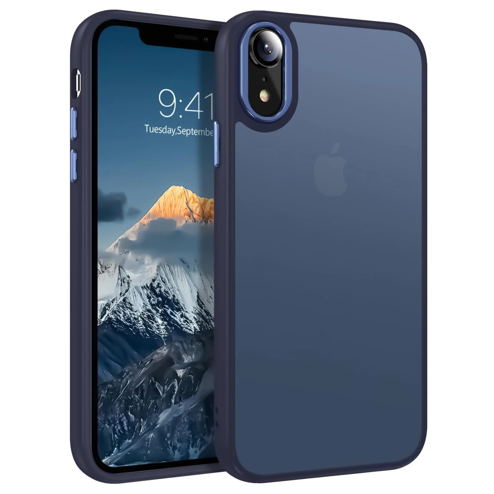Dl3 Mobilak Case for iPhone XR Case Magnetic Translucent Matte Phone Cases Thin Slim Fit Shockproof Bumper Protective Cover for Women Men Girls (Blue)
