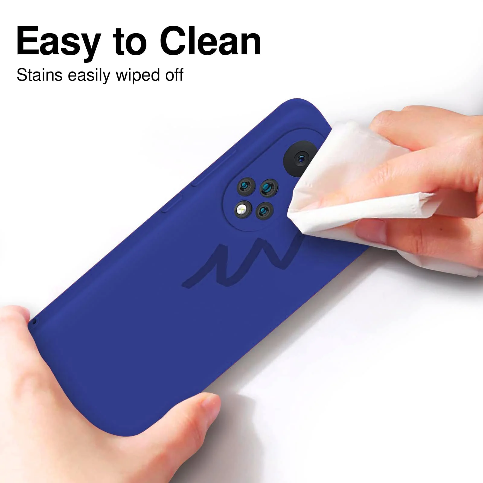 DL3 Mobilak Silicone Protective Case for Honor 50 / Huawei Nova 9, Shock-absorbing protection, Scratch-resistant surface, Soft microfiber lining - Pepsi