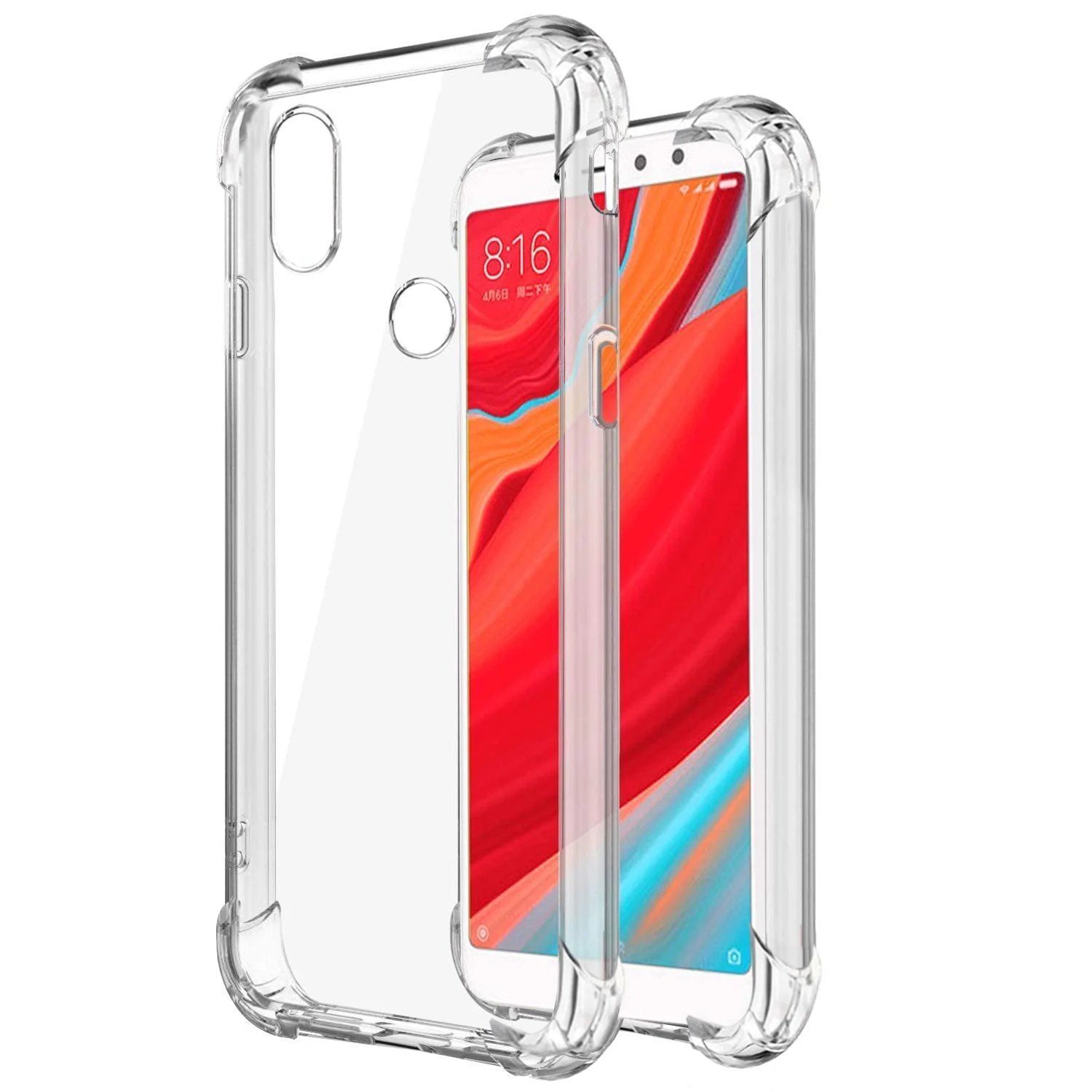DL3 Mobilak Clear TPU Case for Xiaomi Redmi S2 (Redmi Y2), Camera protection, Shock-absorbing protection, Non-slip grip - Clear