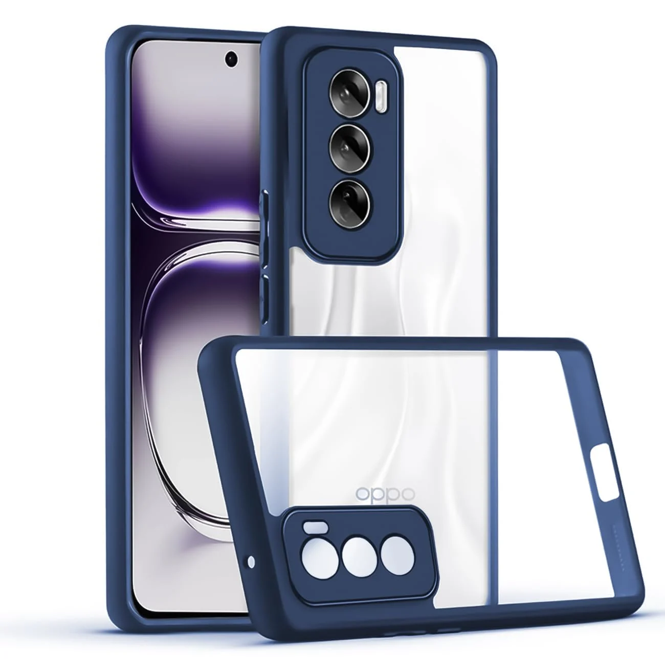 DL3 Mobilak Clear Protective Case for OPPO Reno 12 Pro 5G - Blue
