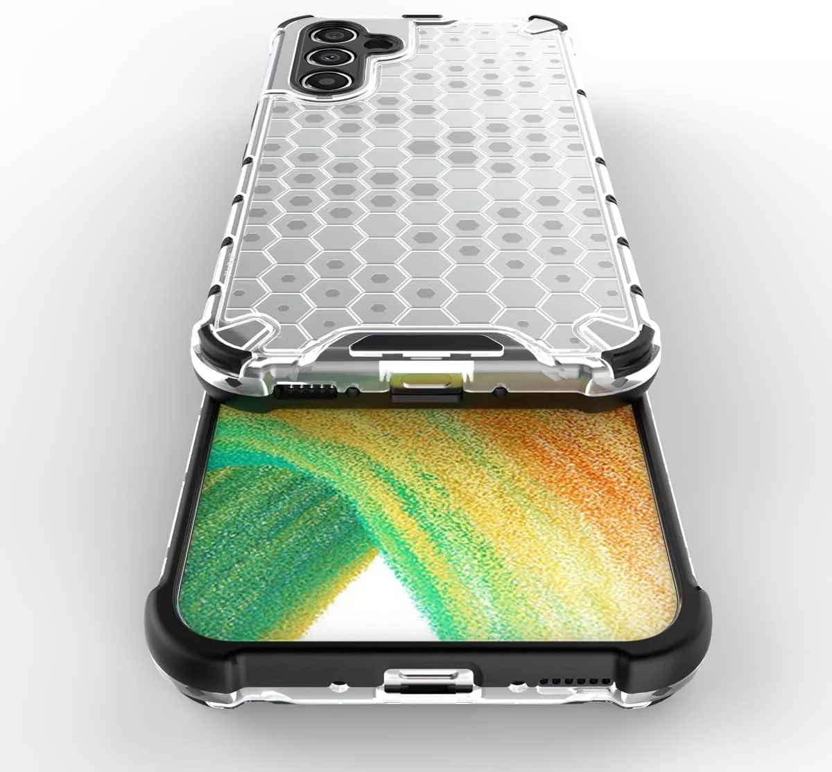 DL3 Mobilak Clear PC and TPU Protective Case for vivo Y02S / vivo Y16 4G with Shockproof Design - Clear