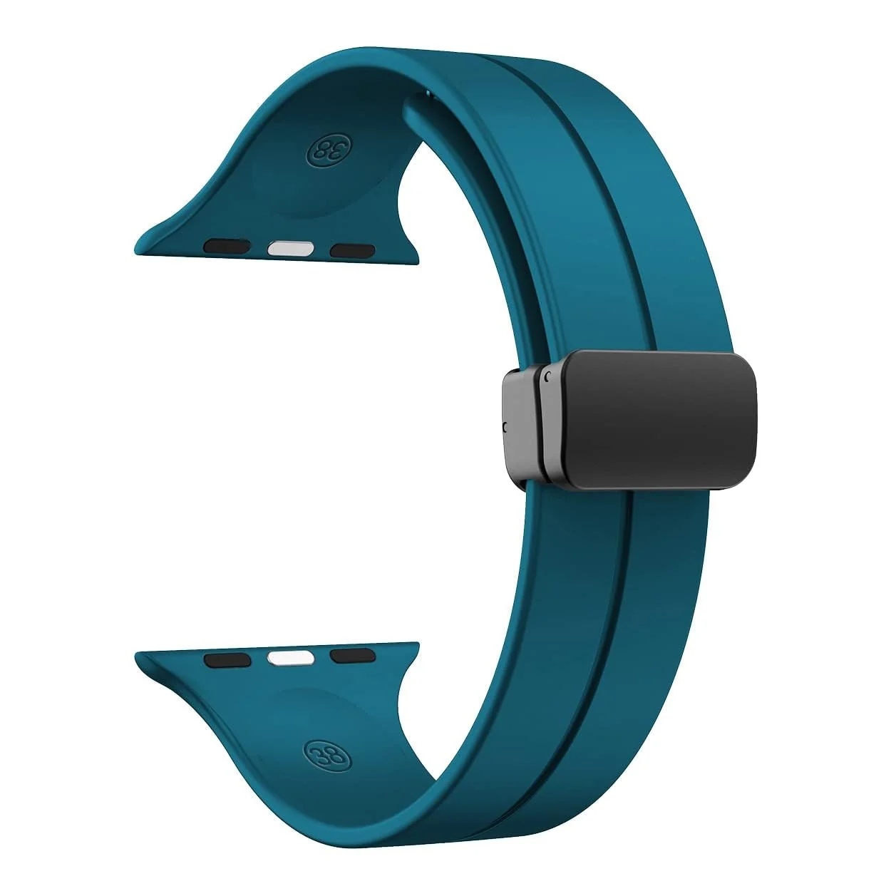 DL3 Mobilak Magnetic Bands for Apple Watch Ultra/Ultra 2 Band 49mm 45mm 44mm 42mm 41mm 40mm 38mm, Soft Sport Silicone Strap for iwatch Series 9/8/7/6/5/4 (Stone, 38mm/40mm/41mm) - Stone Blue