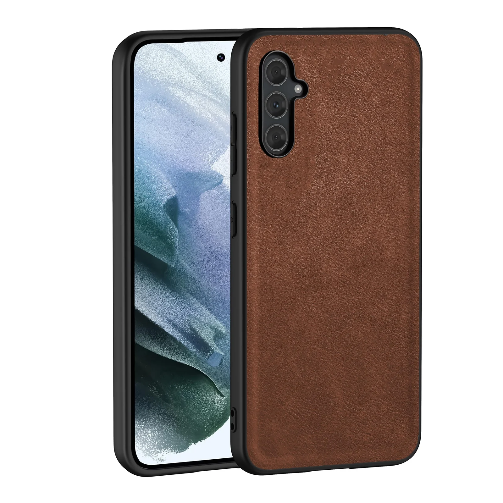 Dl3 Mobilak Case for Samsung Galaxy A34 4G / 5G Leather Case,Anti-Drop, Anti-Shock, Non-Slip Texture,Simple Cell Phong Cover for Samsung Galaxy A34 4G / 5G (Blue)