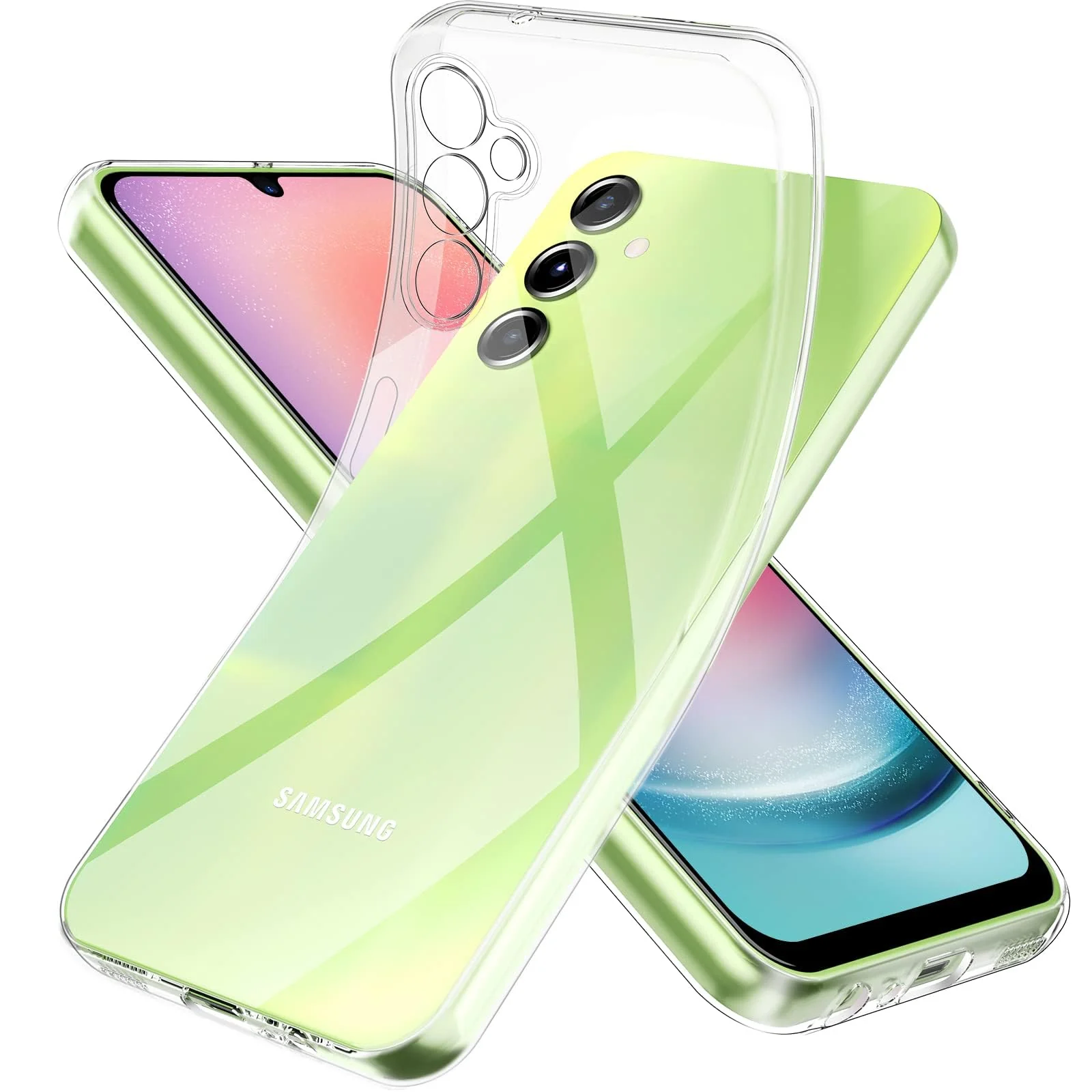 DL3 Mobilak Case Compatible with Samsung Galaxy A05s Case Crystal Soft TPU Gel Case Flexible Silicone Anti-Scratch Camera Protection TPU Cover - Clear