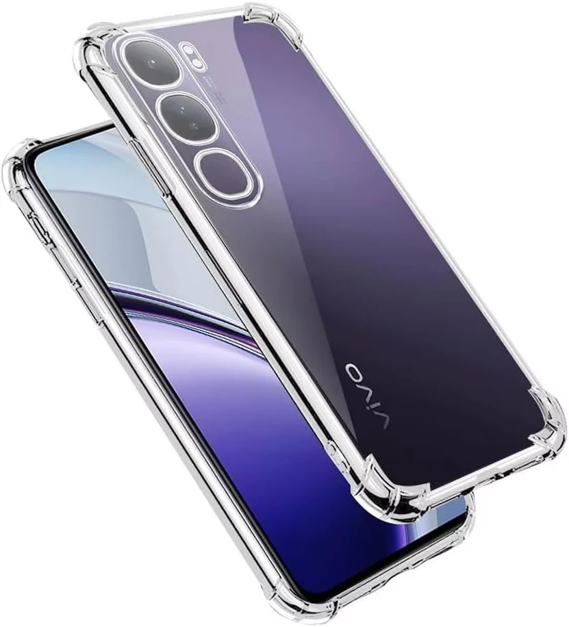 DL3 Mobilak Case Compatible with vivo v40 lite 4G, Cover Silicone Transparent TPU Gorilla Anti-shock Protector Camera Shockproof Corners - Clear