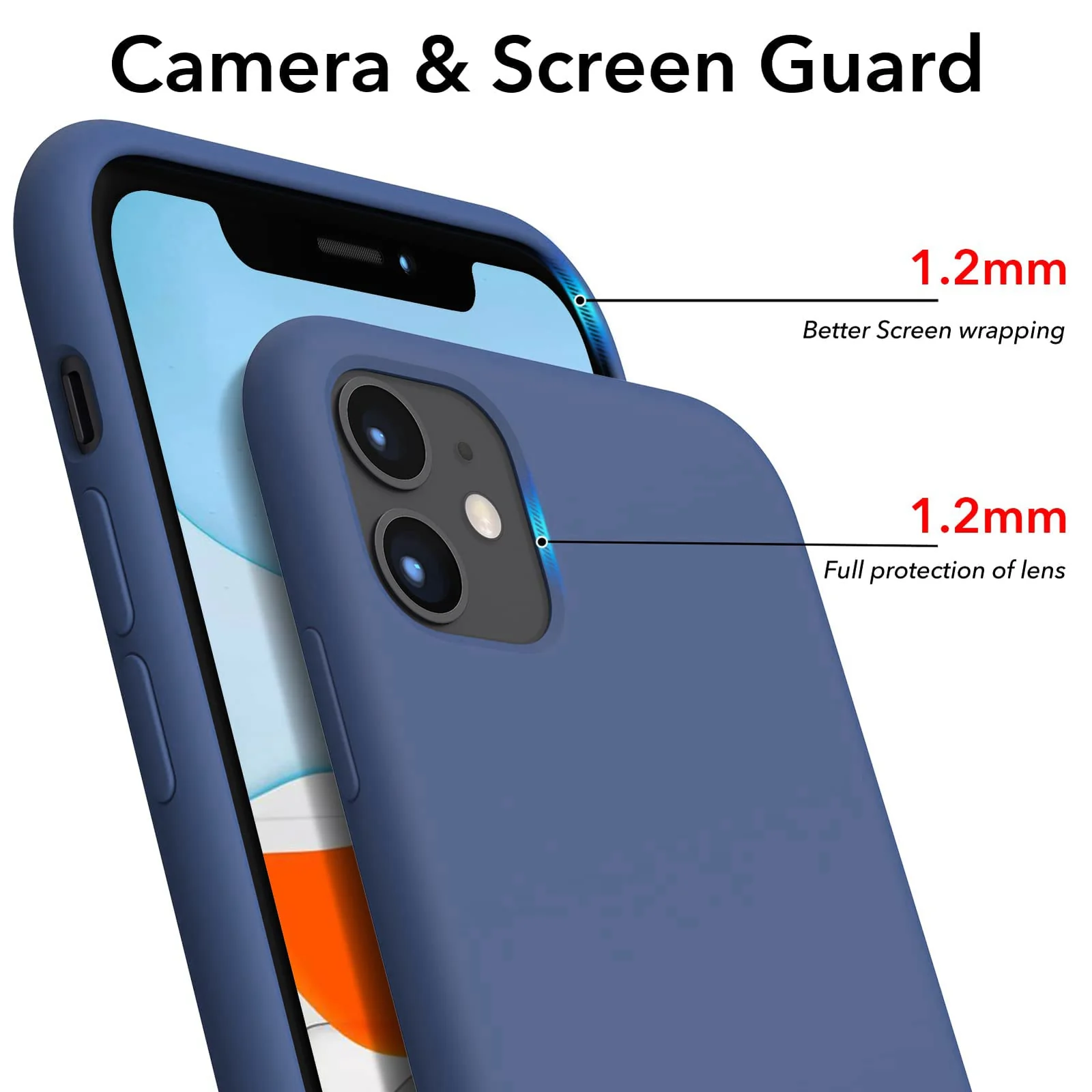 DL3 Mobilak Liquid Silicone Case for iPhone 11 (6.1 Inch), Shock-absorbing protection, Scratch-resistant surface, Soft microfiber lining - A.Royal Blue