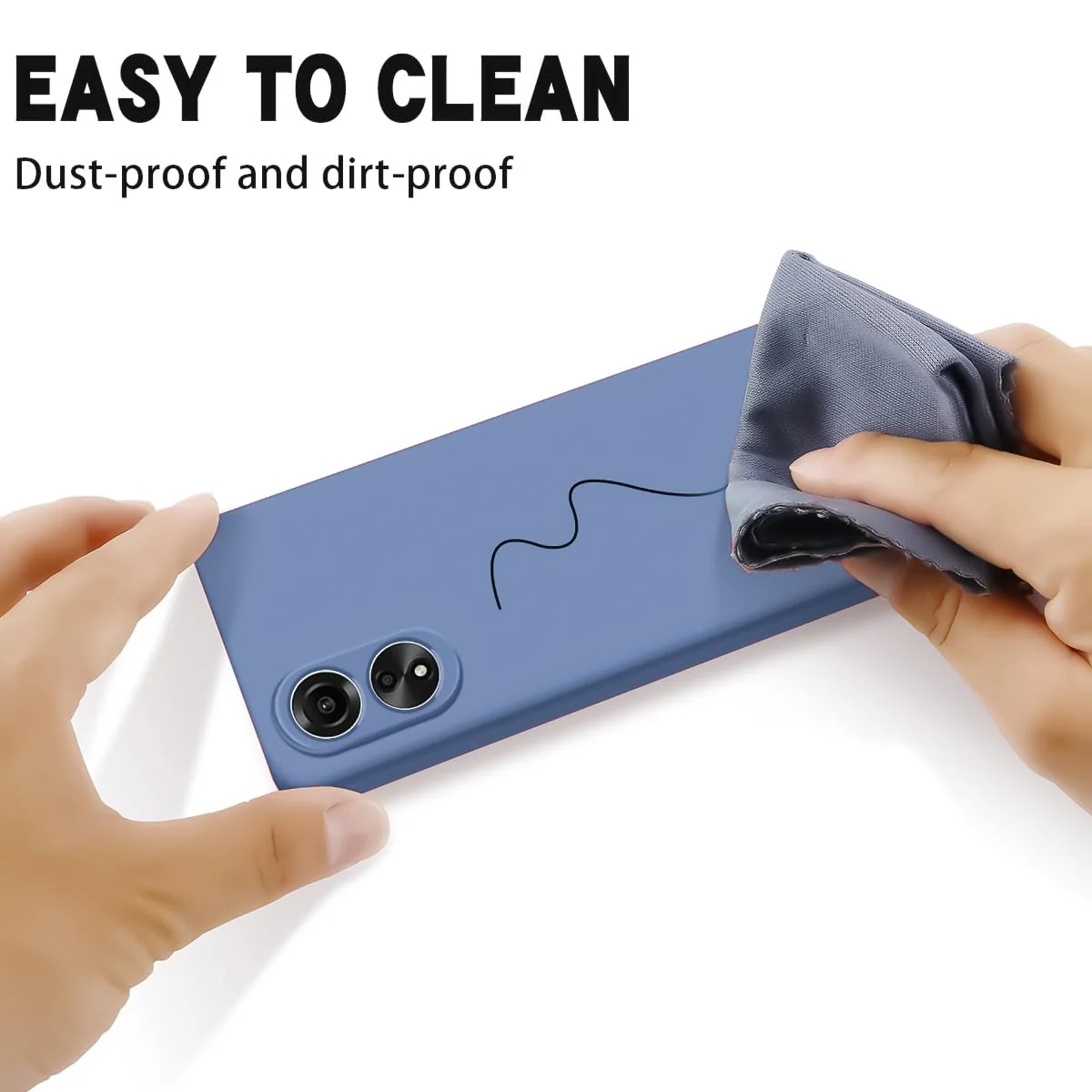 DL3 Mobilak Silicone Protective Case for OPPO A78, Shock-absorbing protection, Scratch-resistant surface, Soft microfiber lining - Lavender
